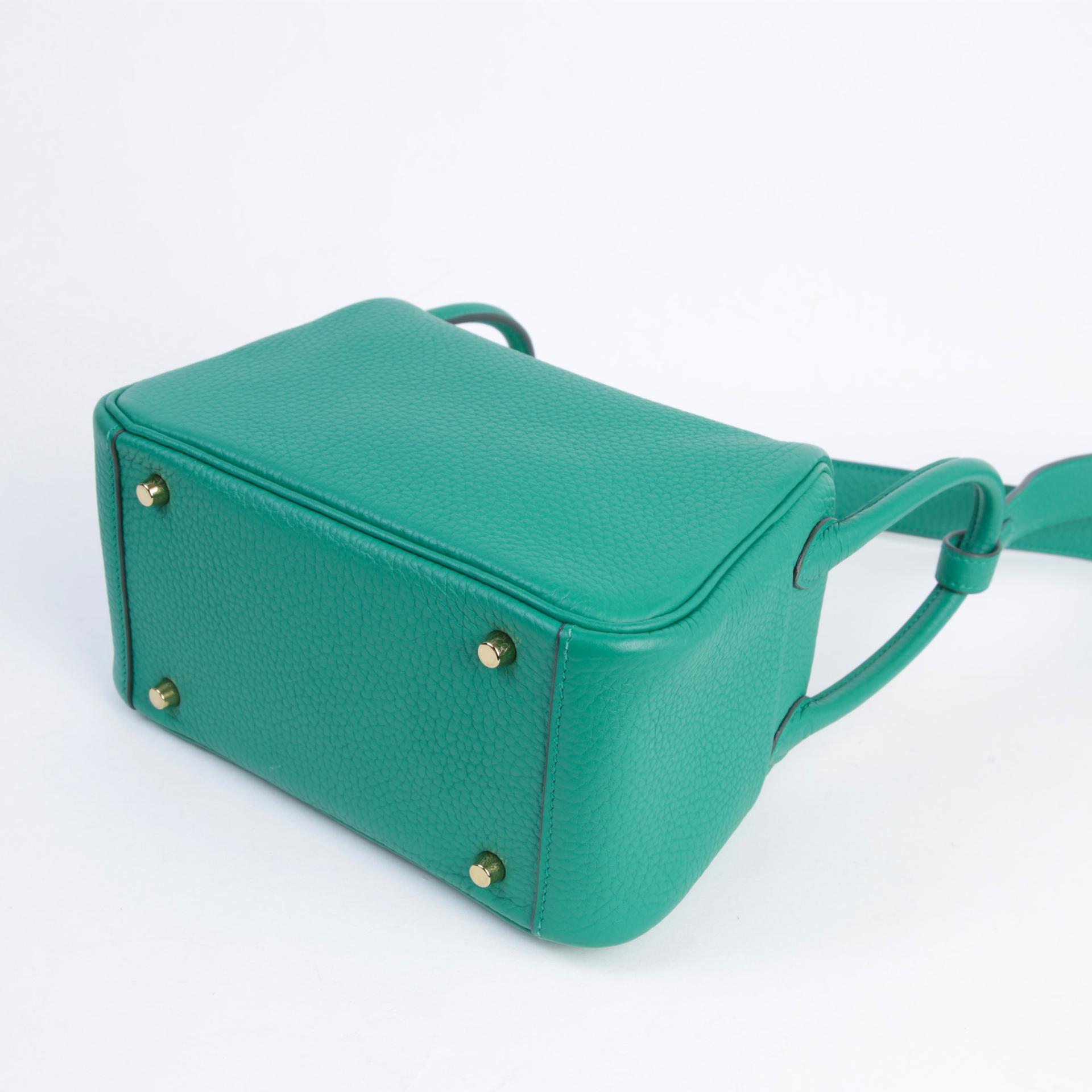 ランク A HERMÈS エルメス ミニリンディ2 ヴェールヴェルティゴ (U4) トリヨン ゴールド金具 W刻印 (2024) - 7