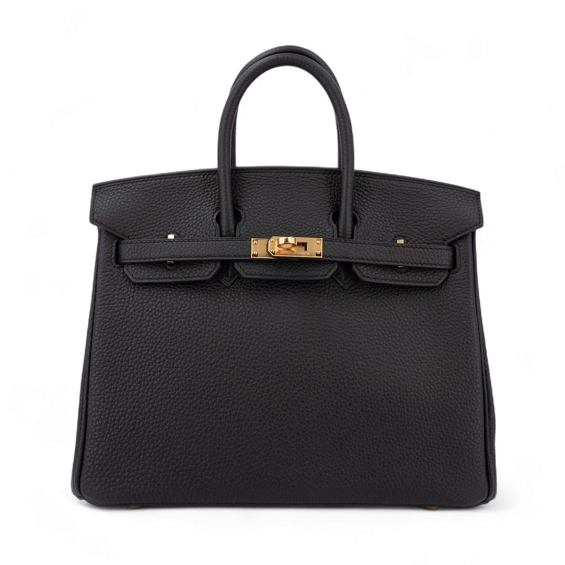 Brand New ( Rank N ) HERMÈS Birkin 25 Noir (89) Togo Gold hardware K (2025) - 1