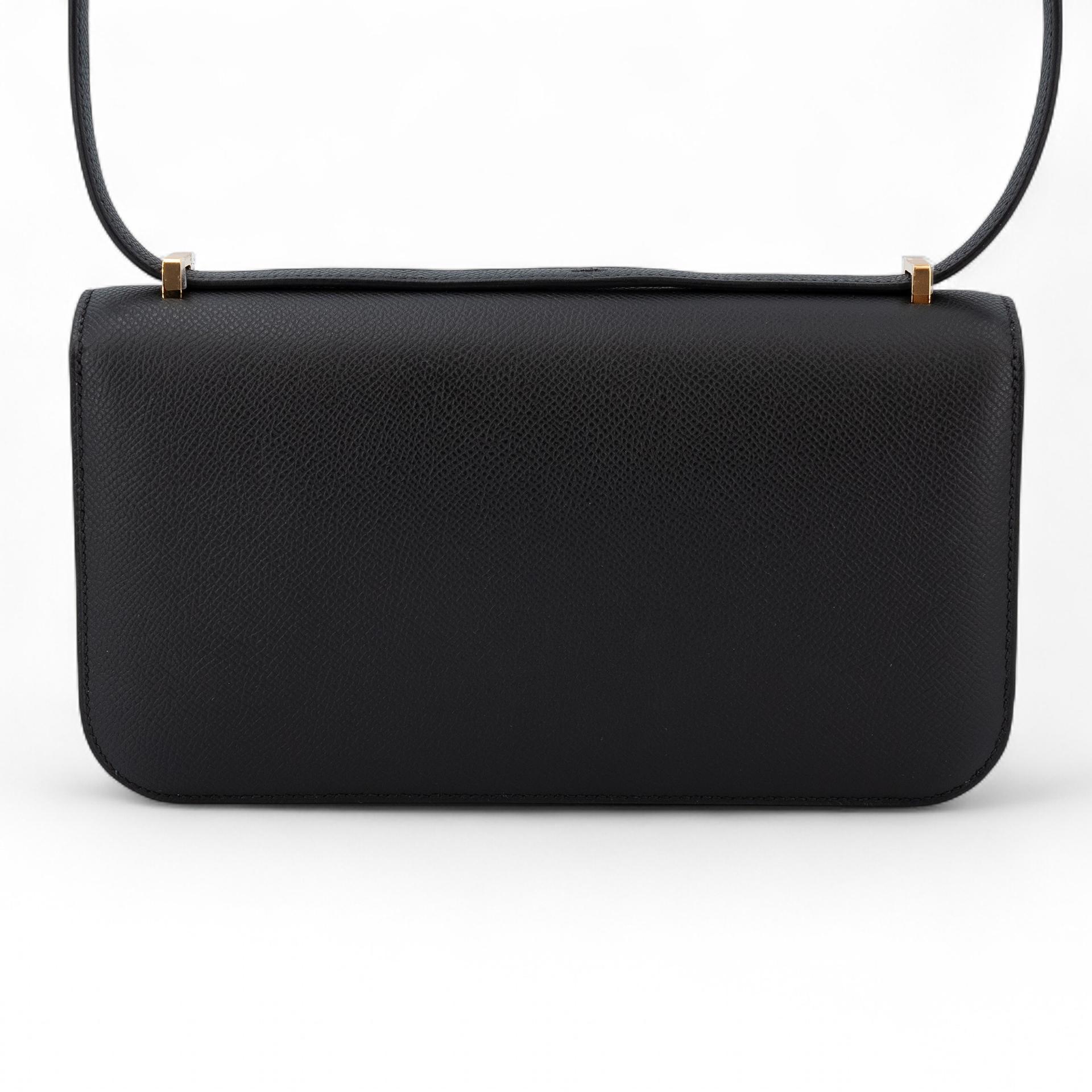Brand New ( Rank N ) HERMÈS Constance Elan Noir (89) Epsom Gold hardware W (2024) - 2
