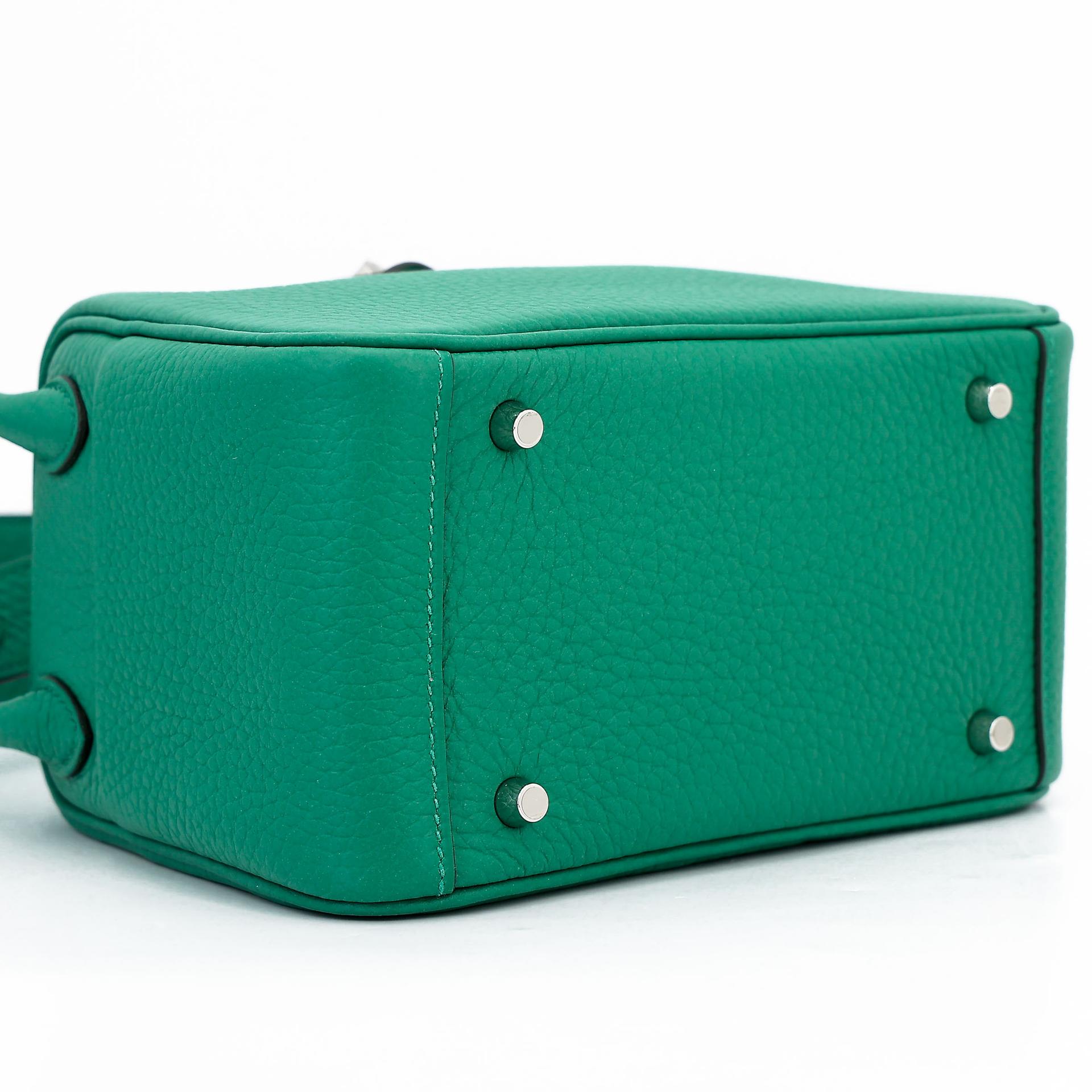ランク N 新品 HERMÈS エルメス ミニリンディ2 ヴェールヴェルティゴ (U4) トリヨン シルバー金具 W刻印 (2024) - 6