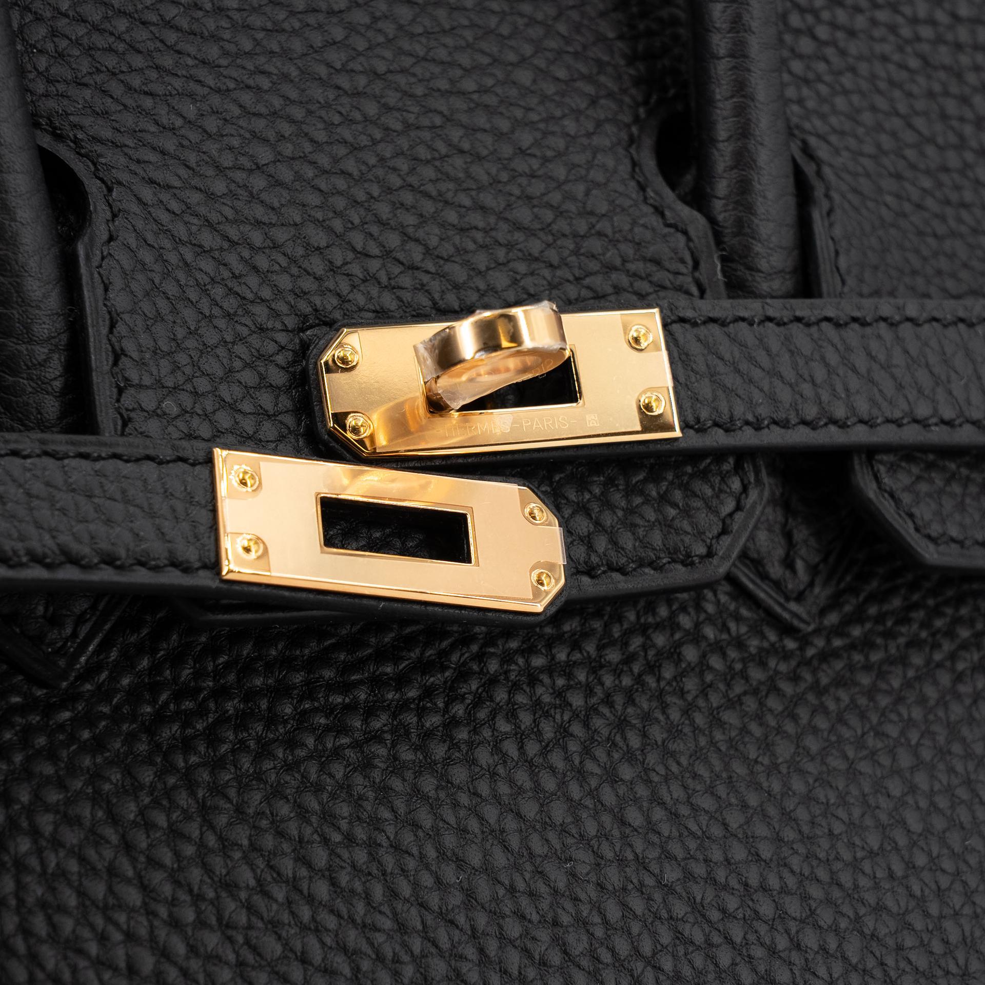 Brand New ( Rank N ) HERMÈS Birkin 25 Noir (89) Togo Gold hardware K (2025) - 10