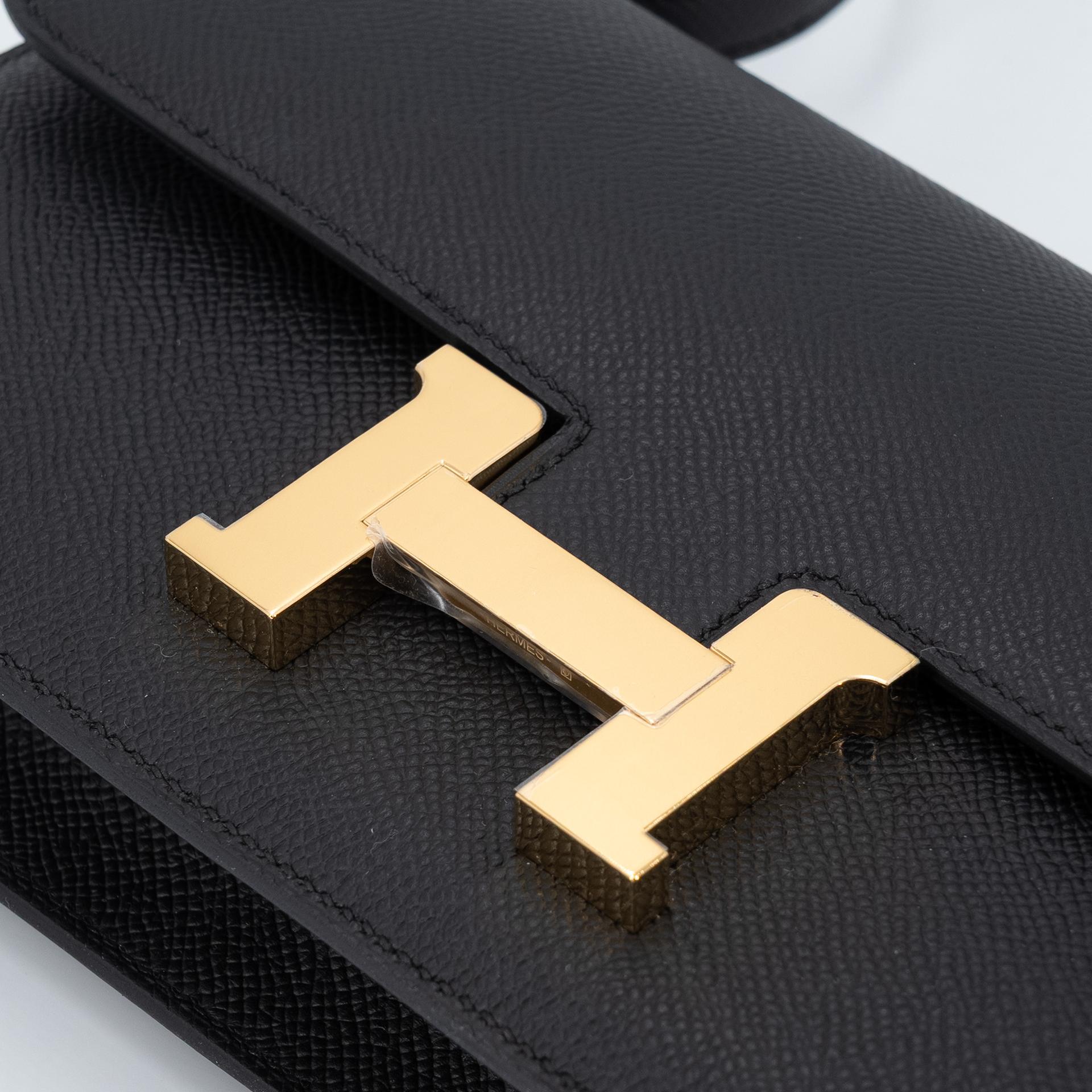 Brand New ( Rank N ) HERMÈS Constance Elan Noir (89) Epsom Gold hardware W (2024) - 5