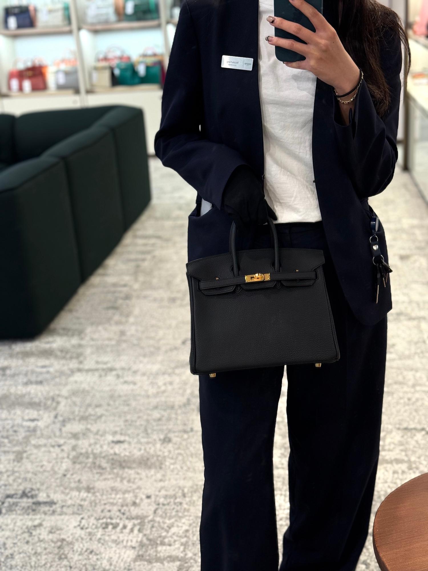 Brand New ( Rank N ) HERMÈS Birkin 25 Noir (89) Togo Gold hardware K (2025) - 3