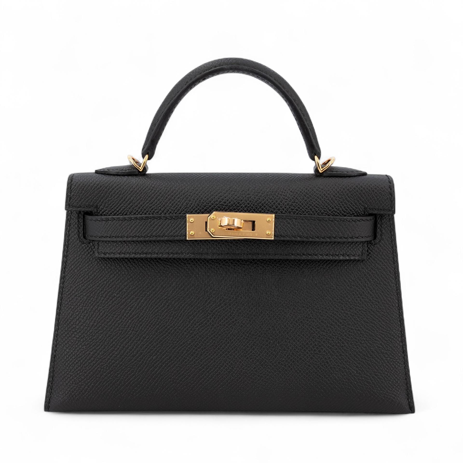 全新 HERMÈS 爱马仕 Mini Kelly 二代 89 黑色 Noir (Black) Epsom牛皮 金扣 K刻 2025年 - 1