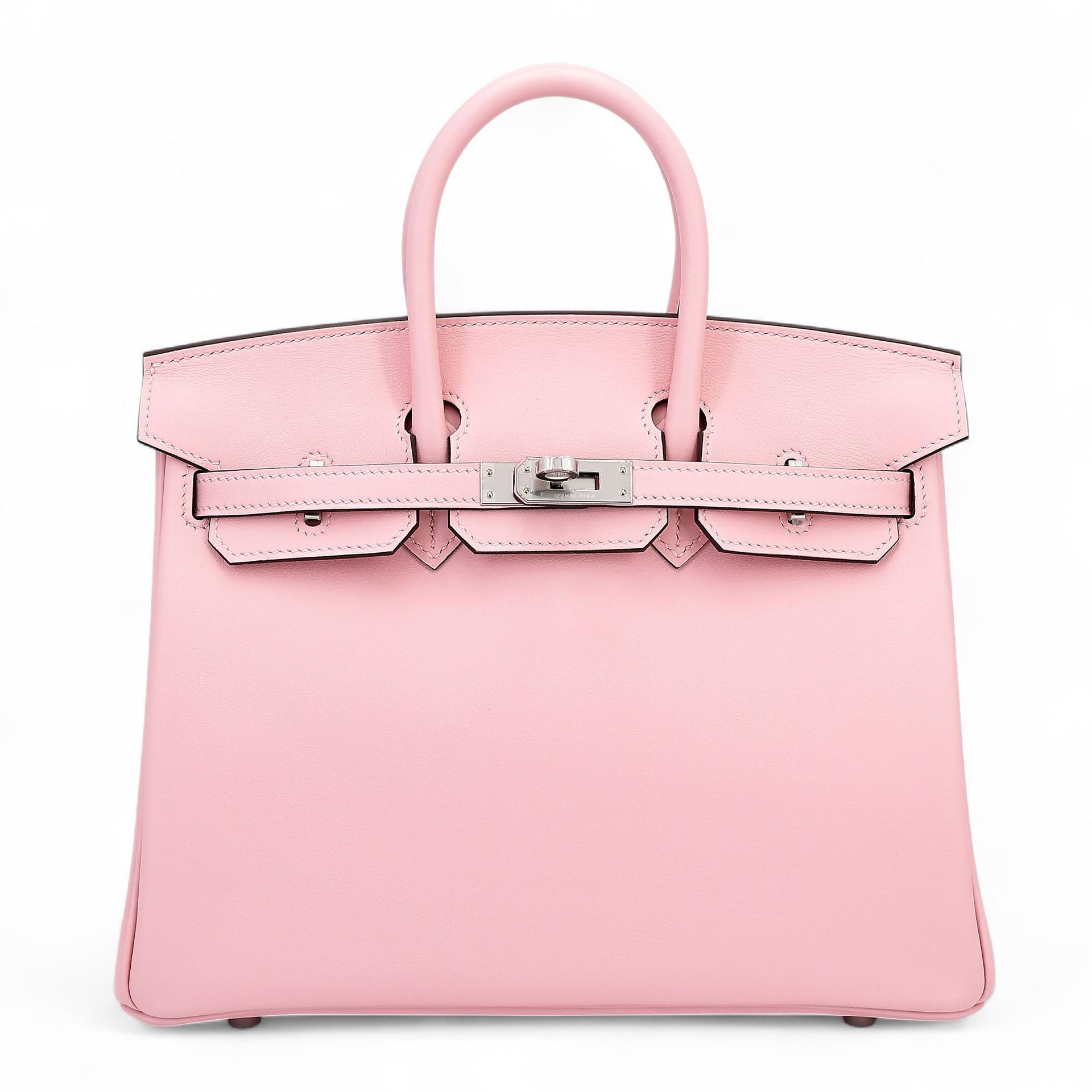 全新 HERMÈS 愛馬仕 Birkin 25 3Q 櫻花粉 Rose Sakura Swift牛皮 銀扣 K刻 2025年 - 1