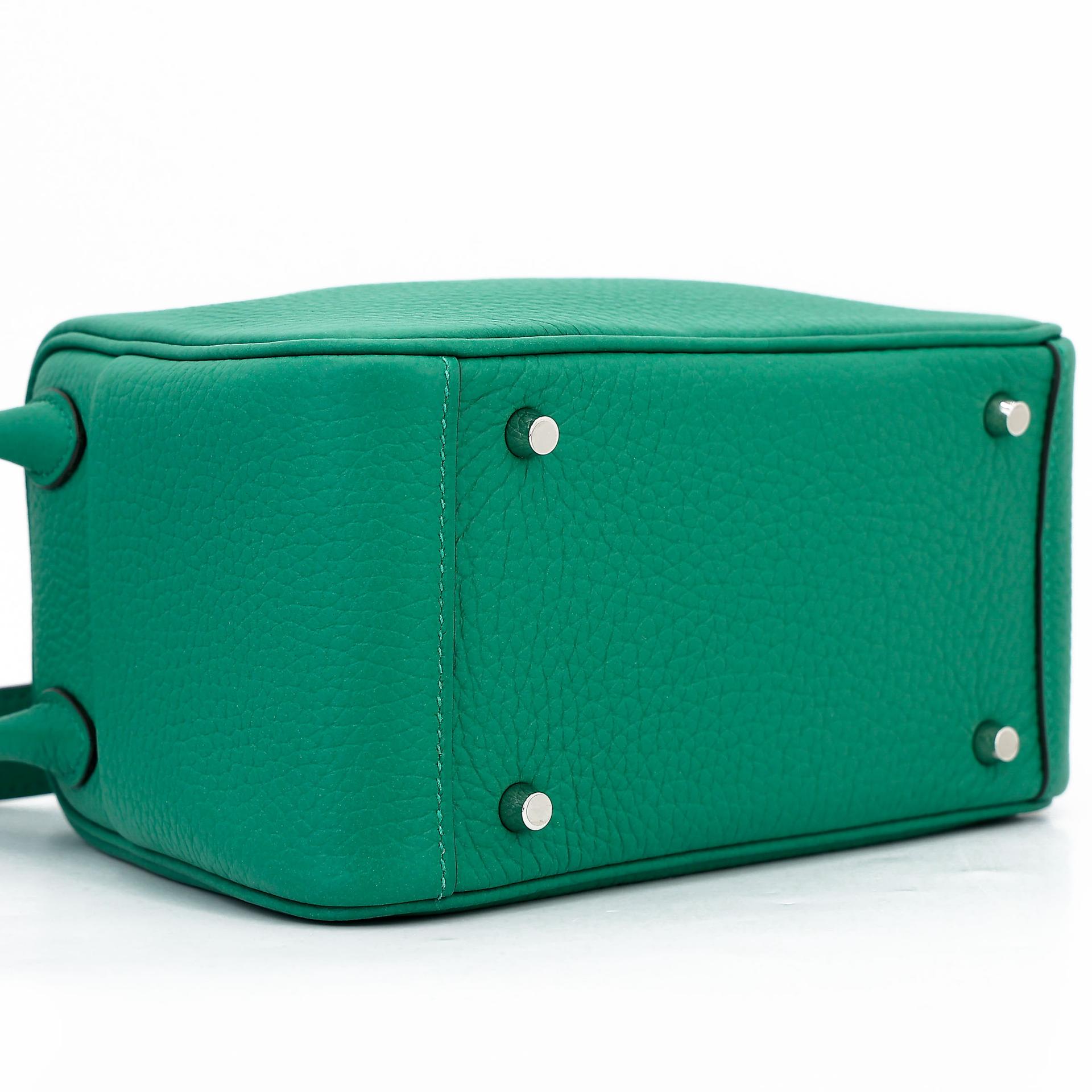 ランク N 新品 HERMÈS エルメス ミニリンディ2 ヴェールヴェルティゴ (U4) トリヨン シルバー金具 W刻印 (2024) - 8