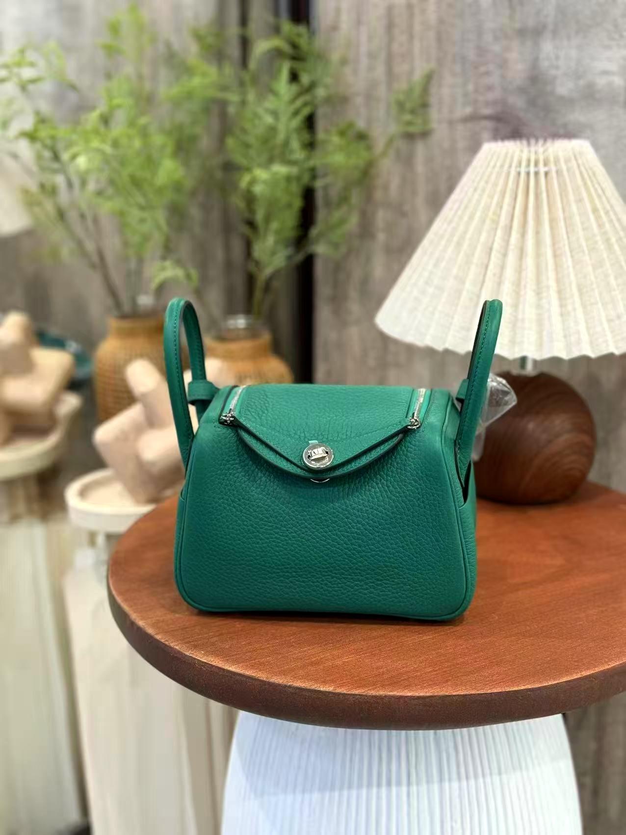 ランク N 新品 HERMÈS エルメス ミニリンディ2 ヴェールヴェルティゴ (U4) トリヨン シルバー金具 W刻印 (2024) - 3