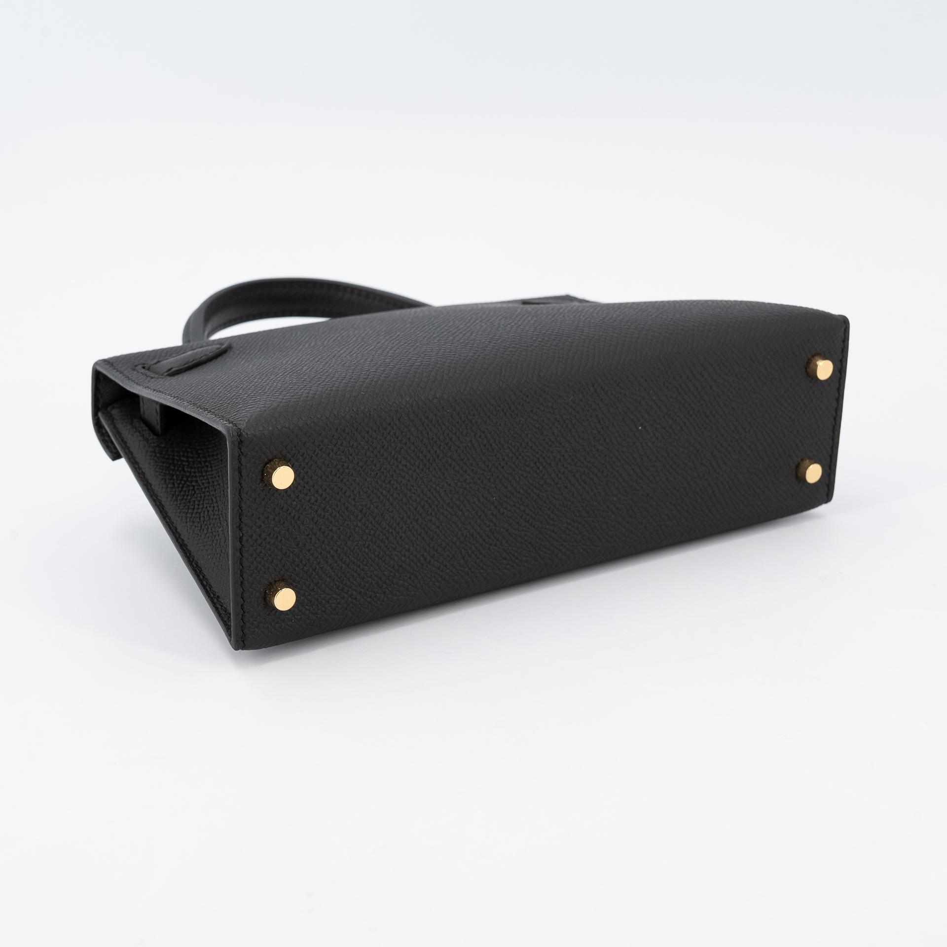 全新 HERMÈS 爱马仕 Mini Kelly 二代 89 黑色 Noir (Black) Epsom牛皮 金扣 K刻 2025年 - 8