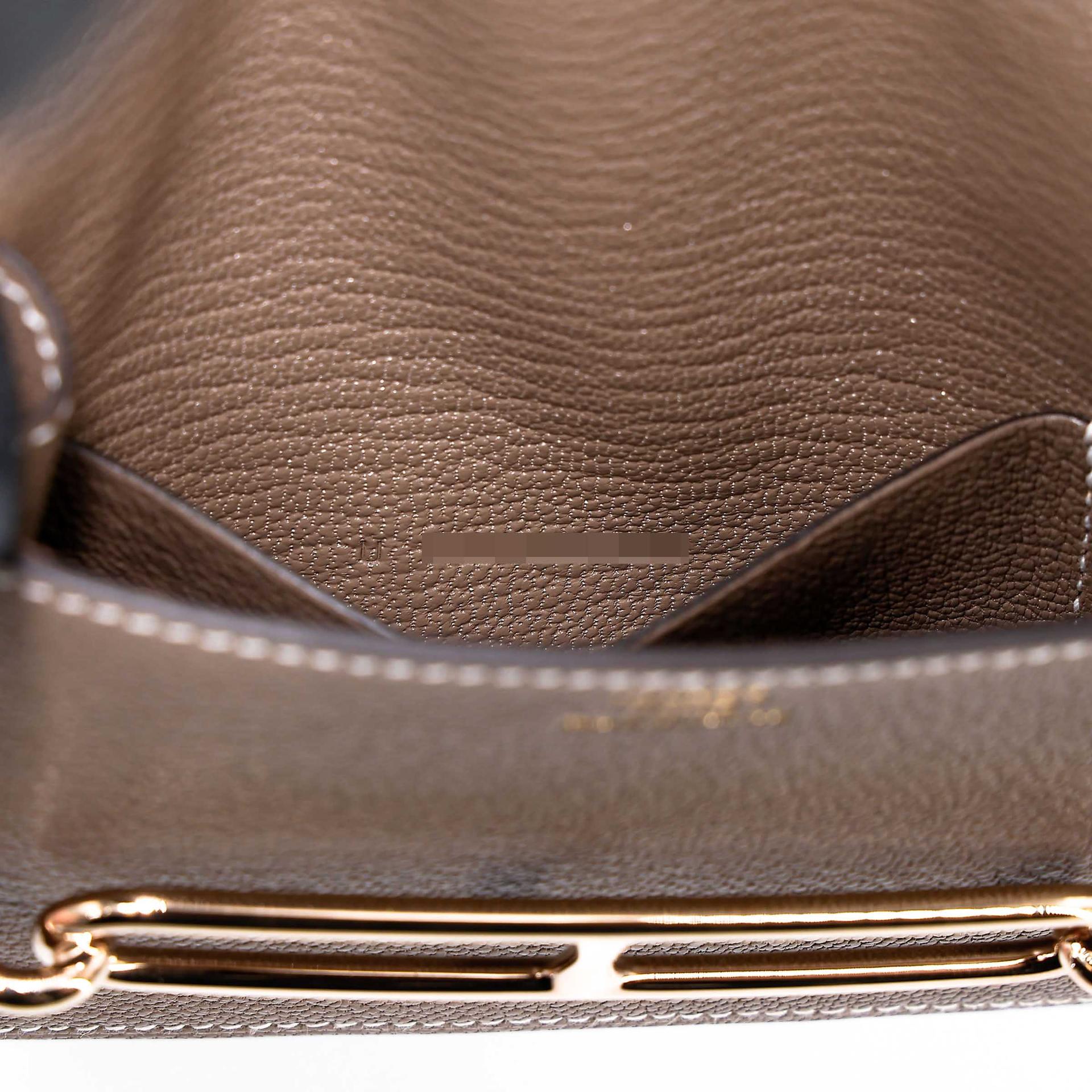 Excellent ( Rank SA ) HERMÈS Roulis Slim Etoupe (18) Chevre Permabrass hardware B (2023) - 12