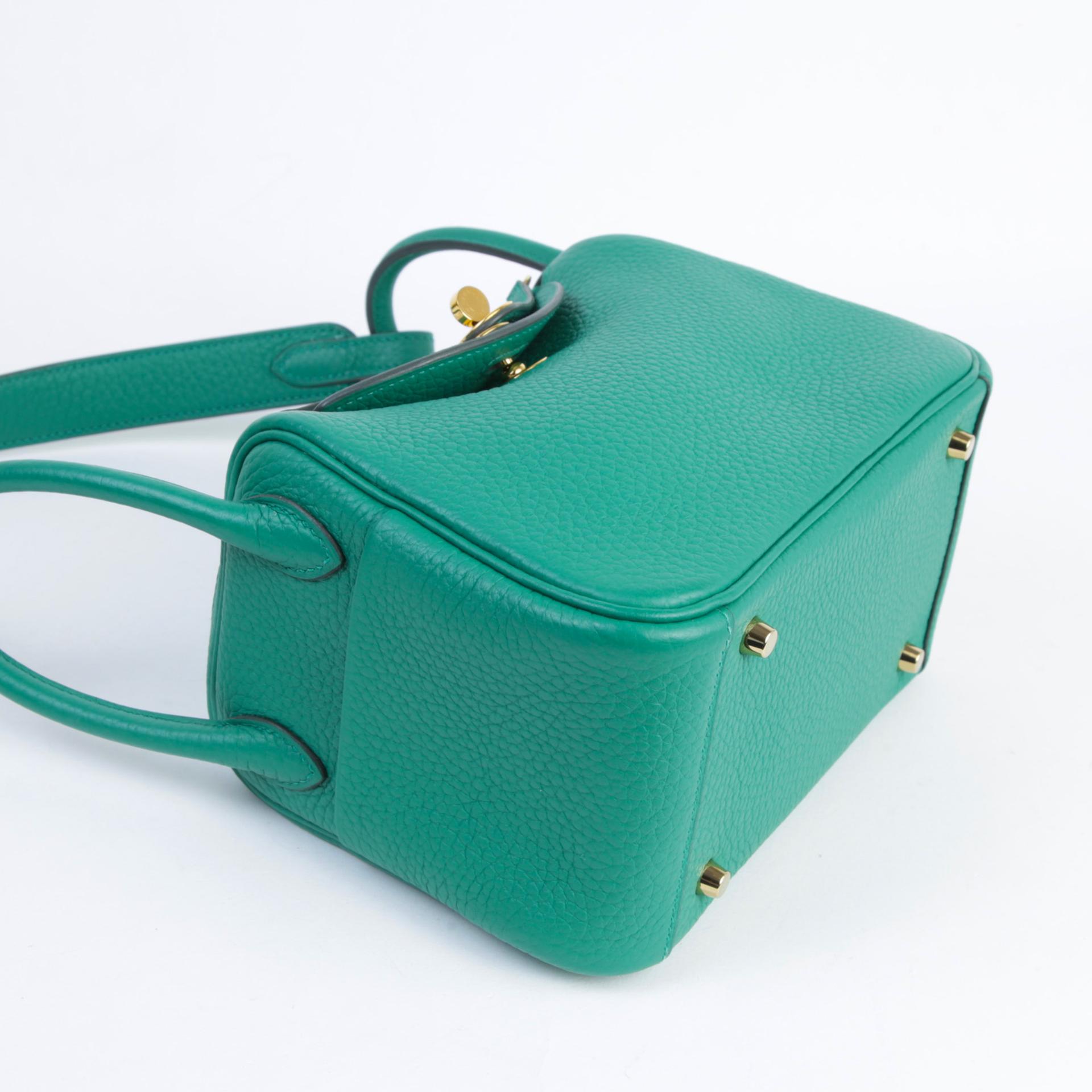 ランク A HERMÈS エルメス ミニリンディ2 ヴェールヴェルティゴ (U4) トリヨン ゴールド金具 W刻印 (2024) - 4