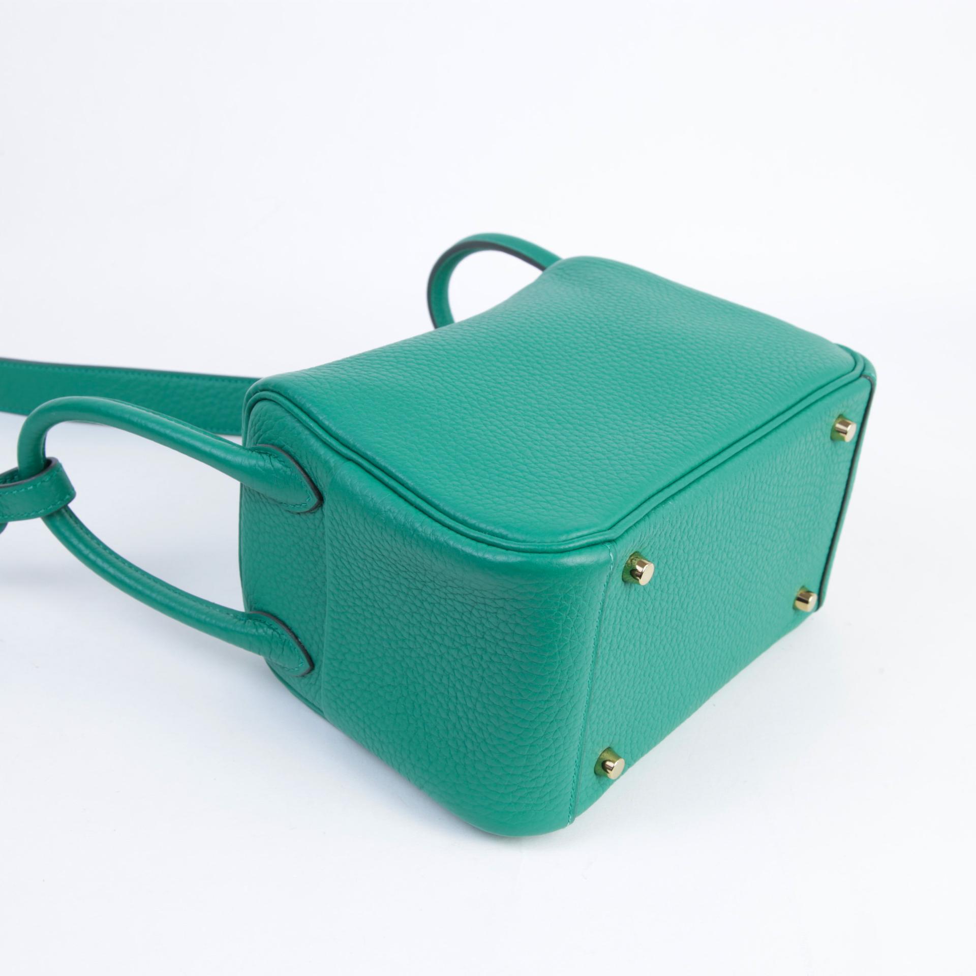 ランク A HERMÈS エルメス ミニリンディ2 ヴェールヴェルティゴ (U4) トリヨン ゴールド金具 W刻印 (2024) - 6