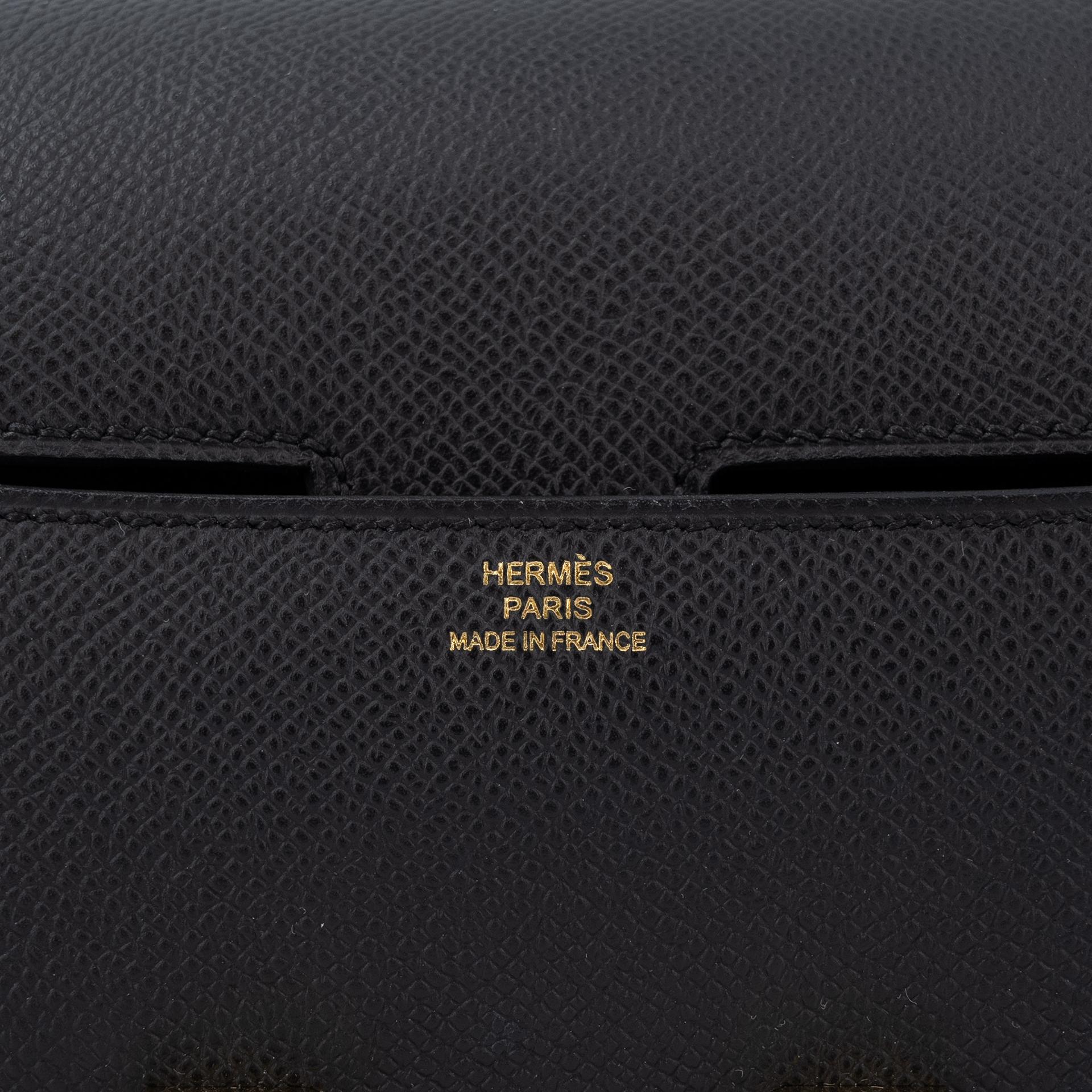 Brand New ( Rank N ) HERMÈS Constance Elan Noir (89) Epsom Gold hardware W (2024) - 11