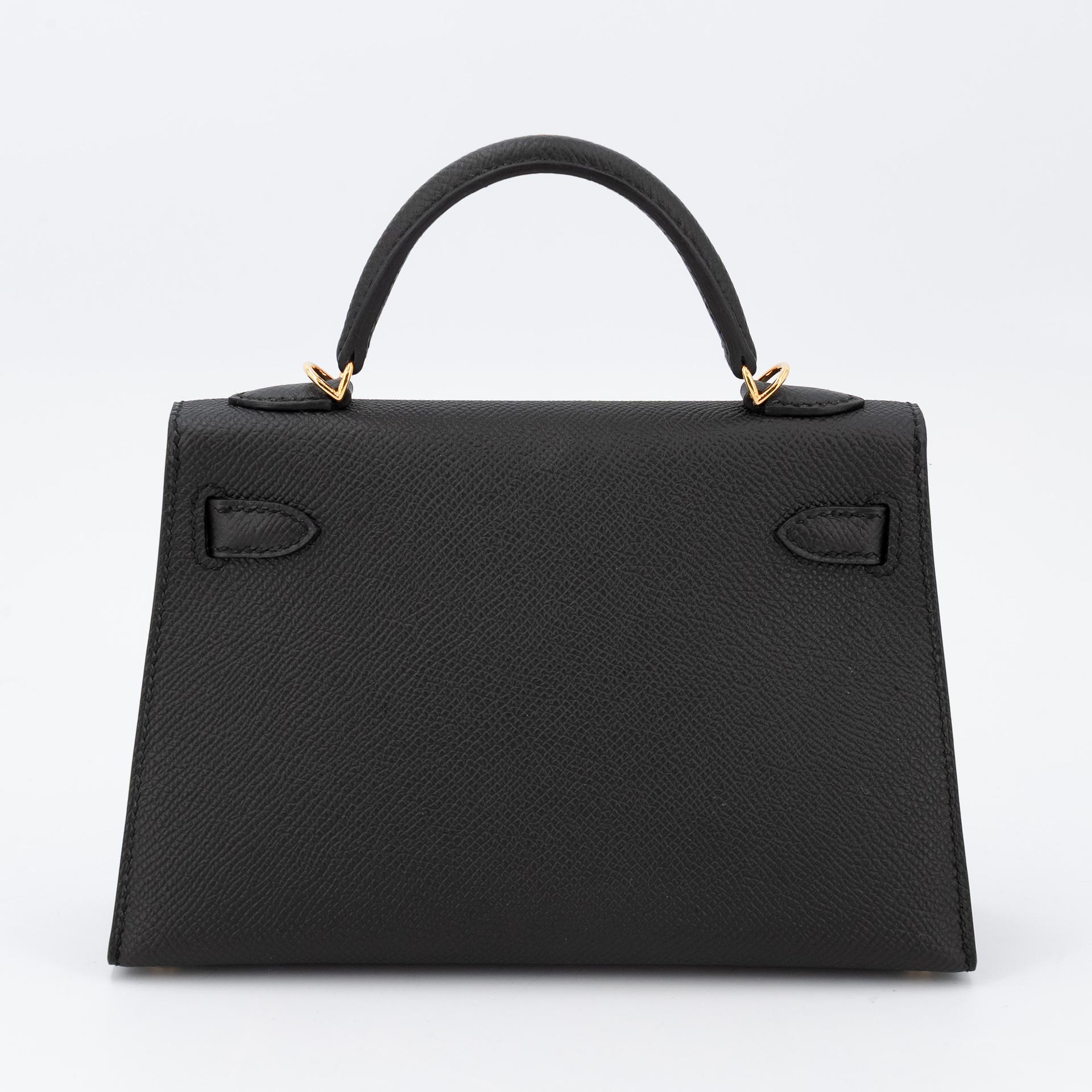 全新 HERMÈS 爱马仕 Mini Kelly 二代 89 黑色 Noir (Black) Epsom牛皮 金扣 K刻 2025年 - 2