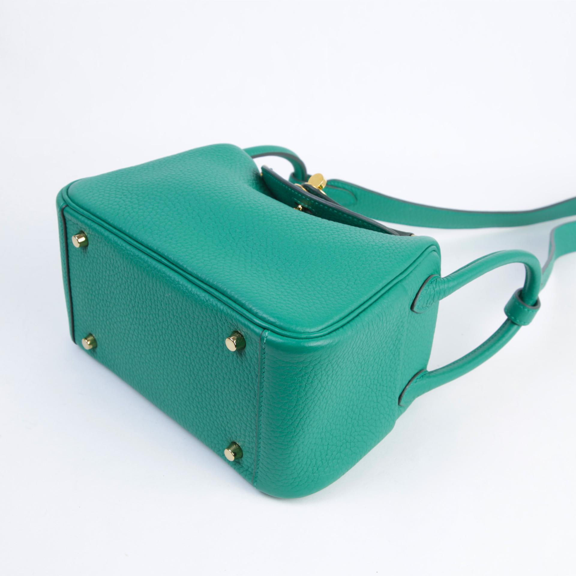 ランク A HERMÈS エルメス ミニリンディ2 ヴェールヴェルティゴ (U4) トリヨン ゴールド金具 W刻印 (2024) - 5