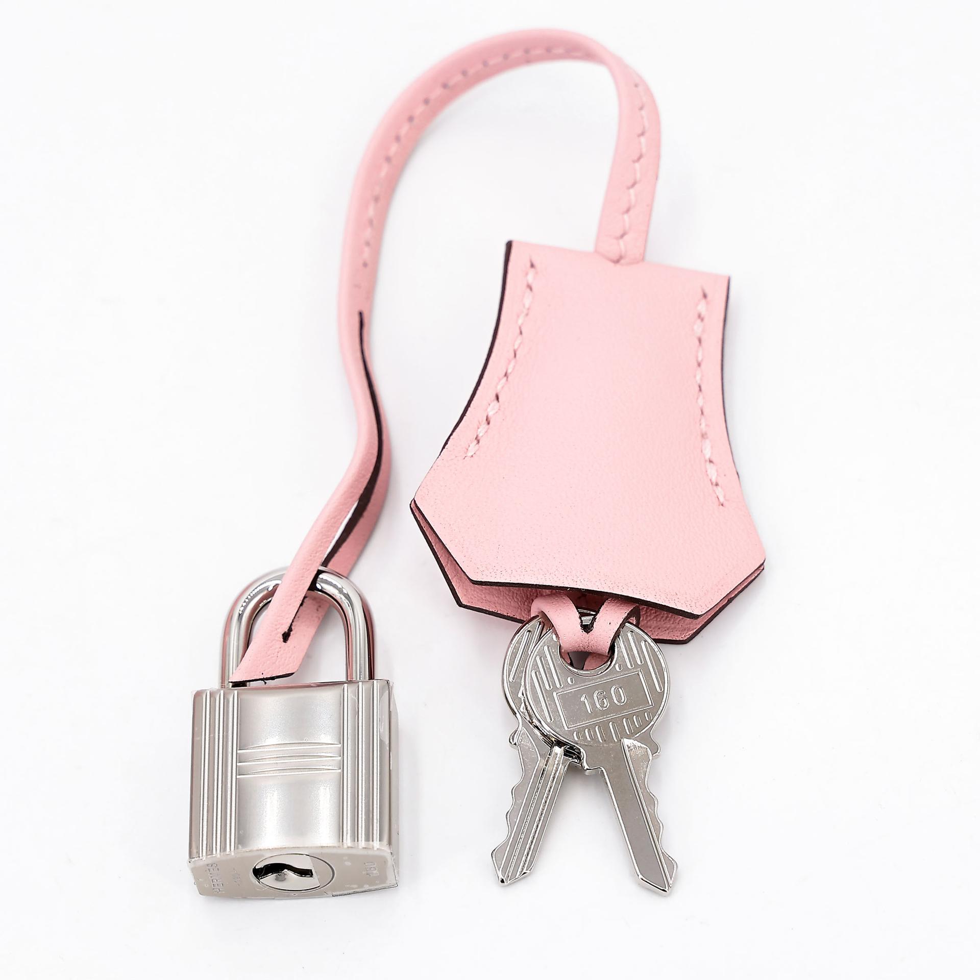 全新 HERMÈS 愛馬仕 Birkin 25 3Q 櫻花粉 Rose Sakura Swift牛皮 銀扣 K刻 2025年 - 15