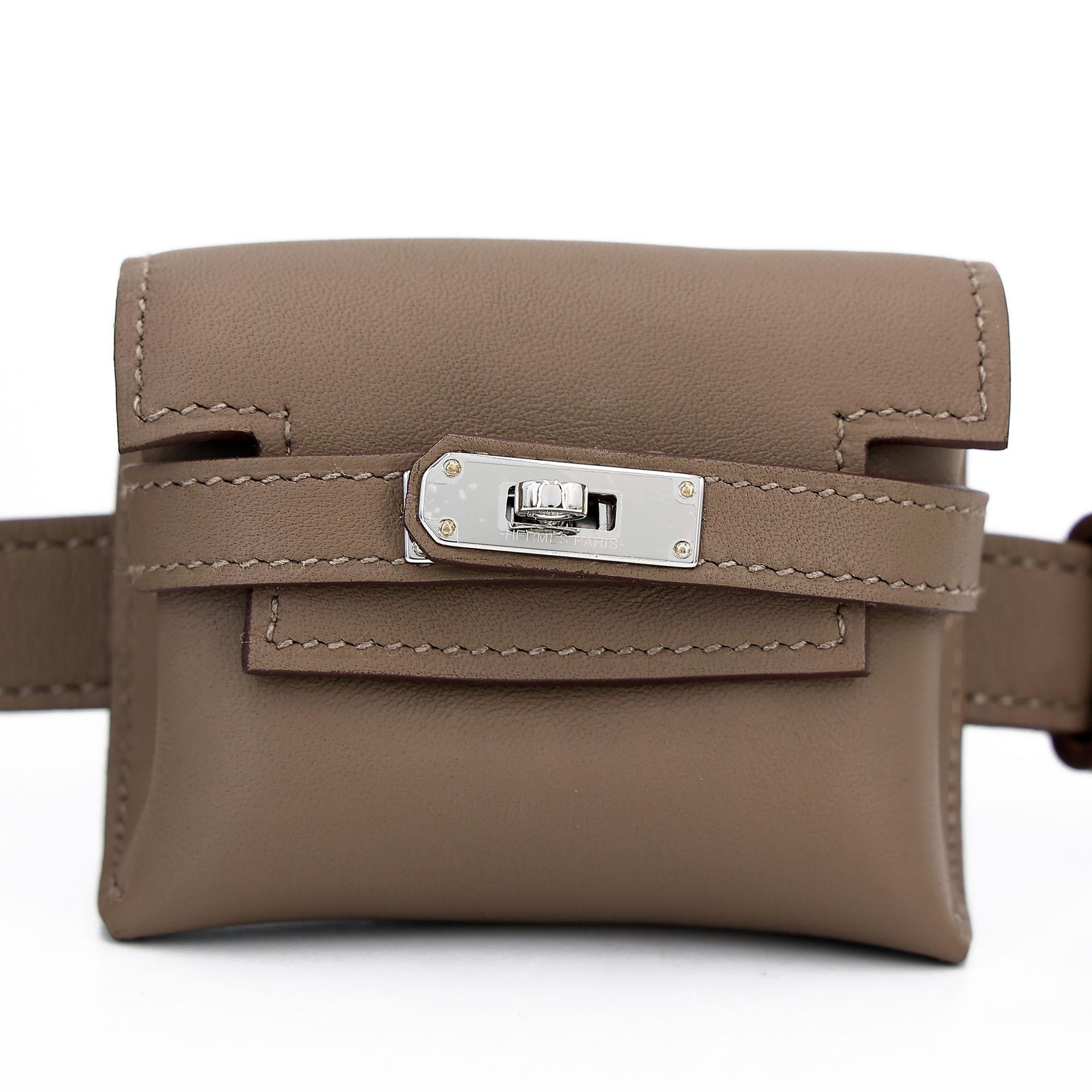 Brand New ( Rank N ) HERMÈS Kelly Moove Etoupe (18) Swift Palladium hardware W (2024) - 19