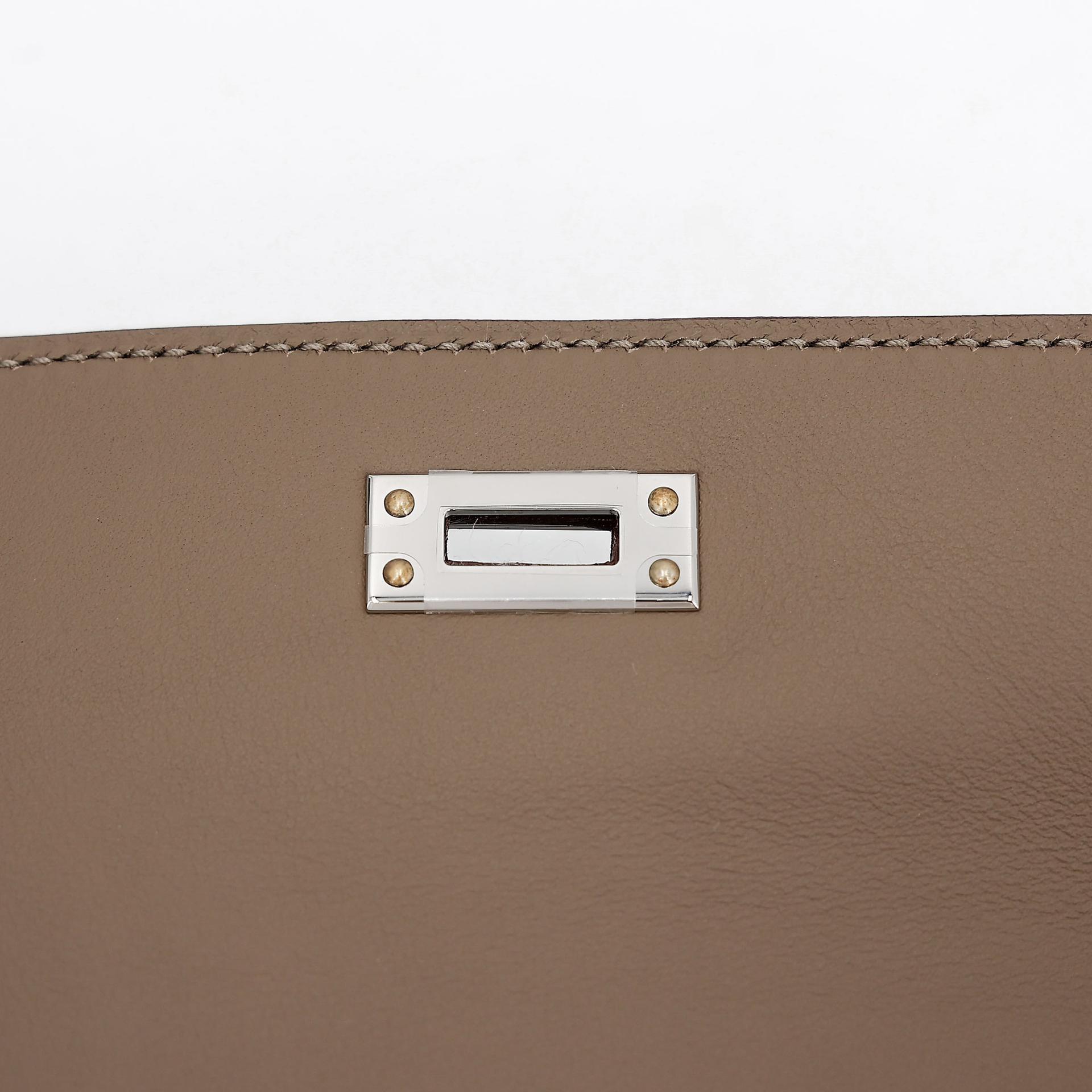 Brand New ( Rank N ) HERMÈS Kelly Moove Etoupe (18) Swift Palladium hardware W (2024) - 12