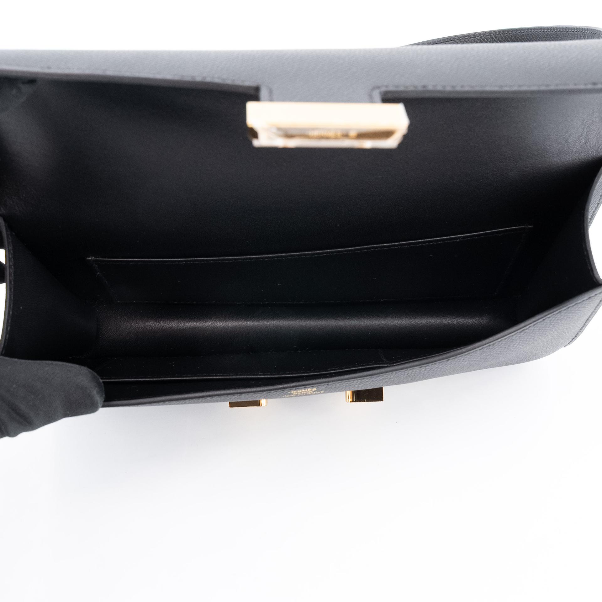 Brand New ( Rank N ) HERMÈS Constance Elan Noir (89) Epsom Gold hardware W (2024) - 14