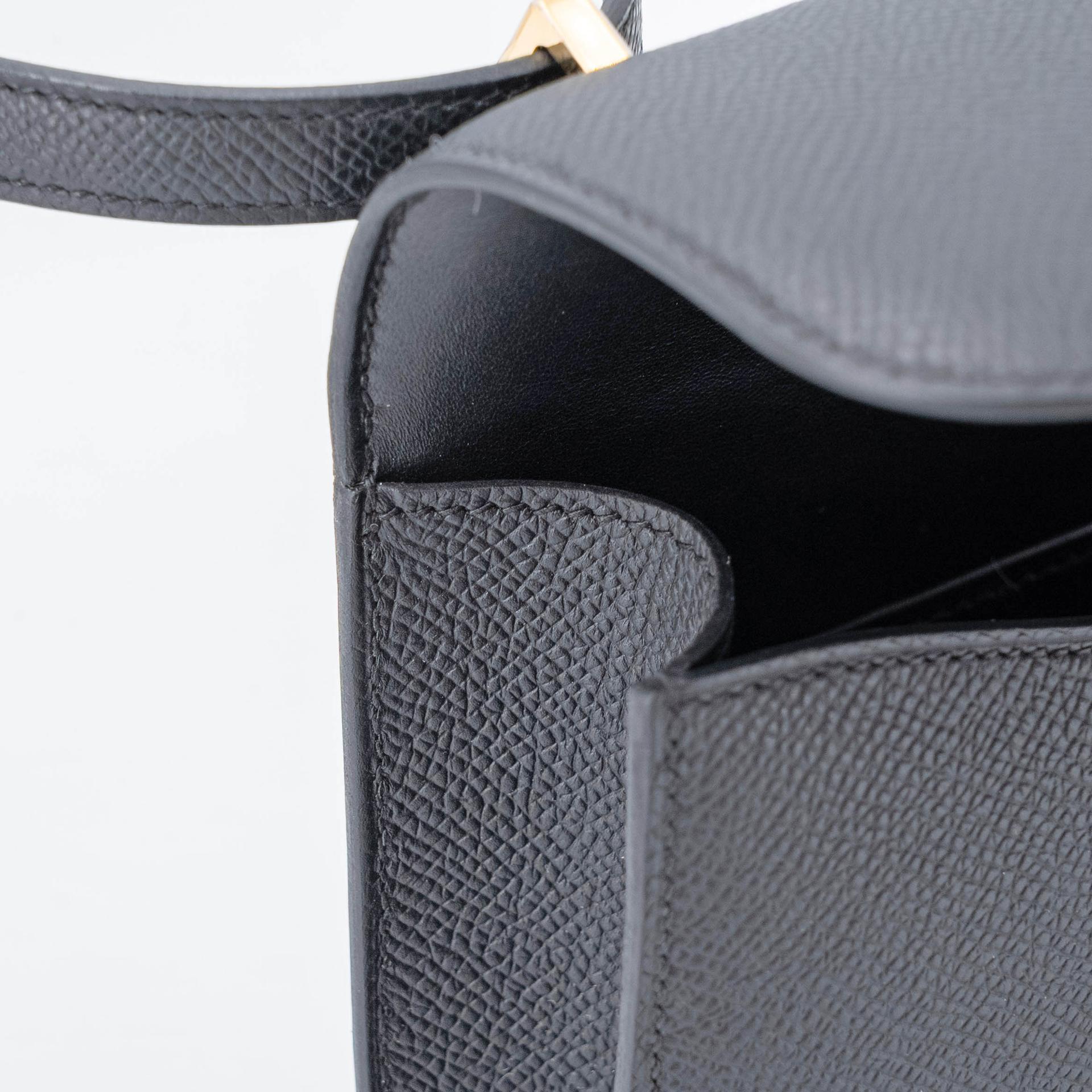 Brand New ( Rank N ) HERMÈS Constance Elan Noir (89) Epsom Gold hardware W (2024) - 13