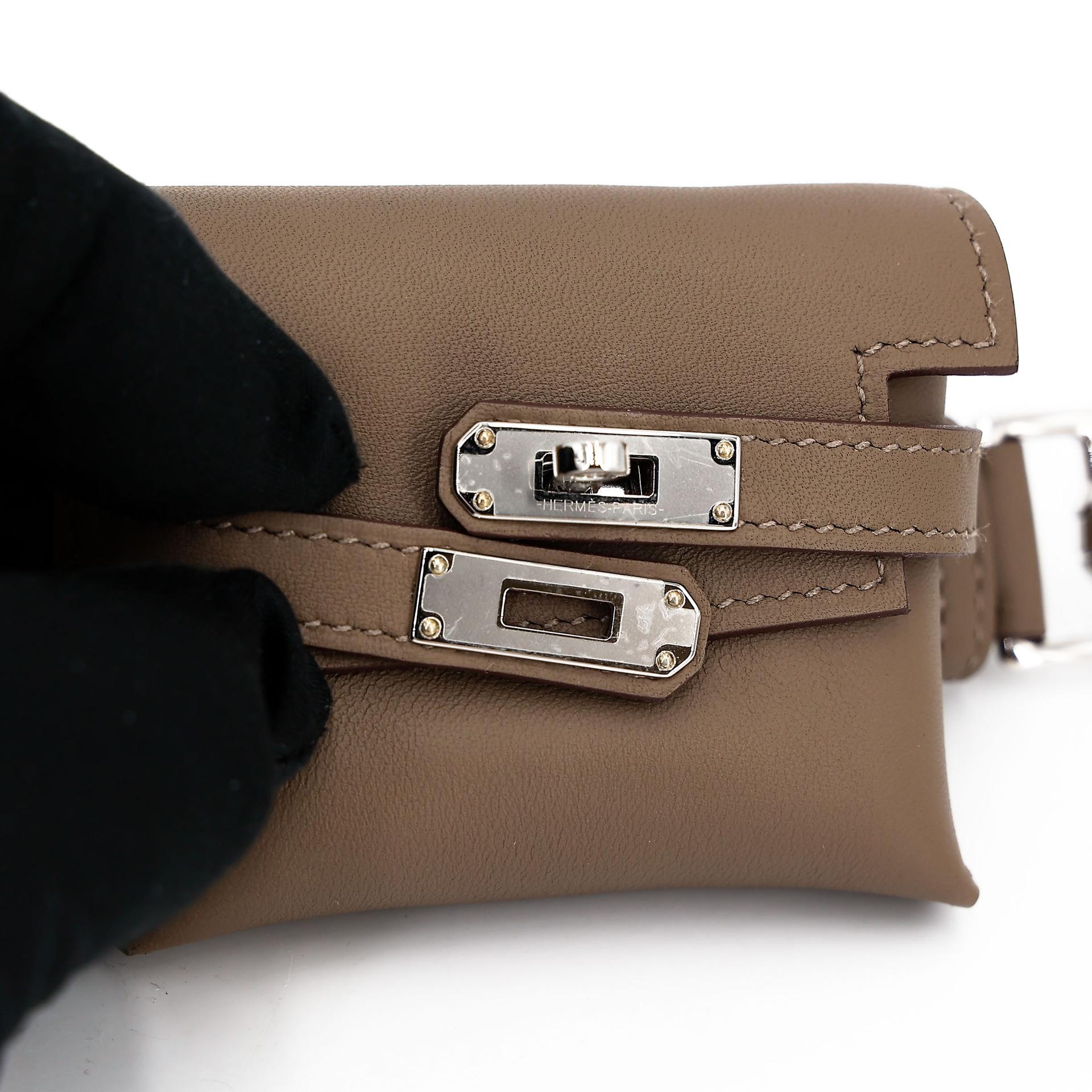 Brand New ( Rank N ) HERMÈS Kelly Moove Etoupe (18) Swift Palladium hardware W (2024) - 23