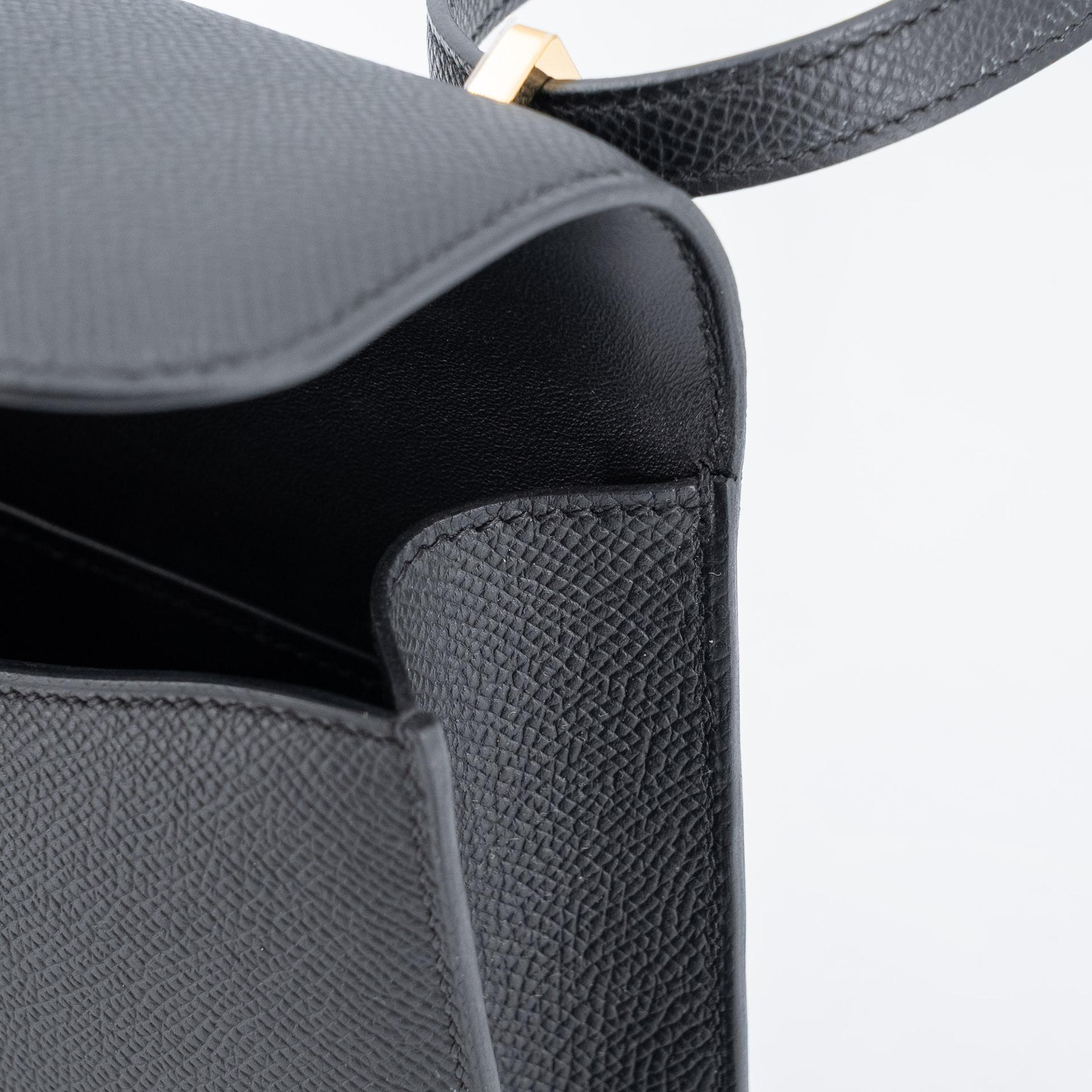 Brand New ( Rank N ) HERMÈS Constance Elan Noir (89) Epsom Gold hardware W (2024) - 12