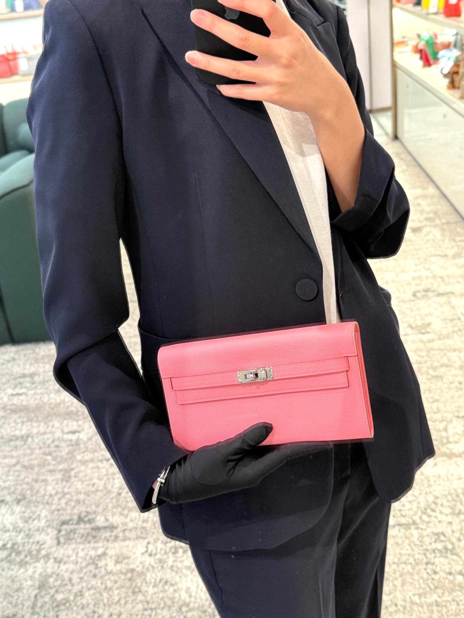 ランク SA HERMÈS エルメス ケリートゥーゴー ローズコンフェッティ (1Q) エプソン シルバー金具 Y刻印 - 3