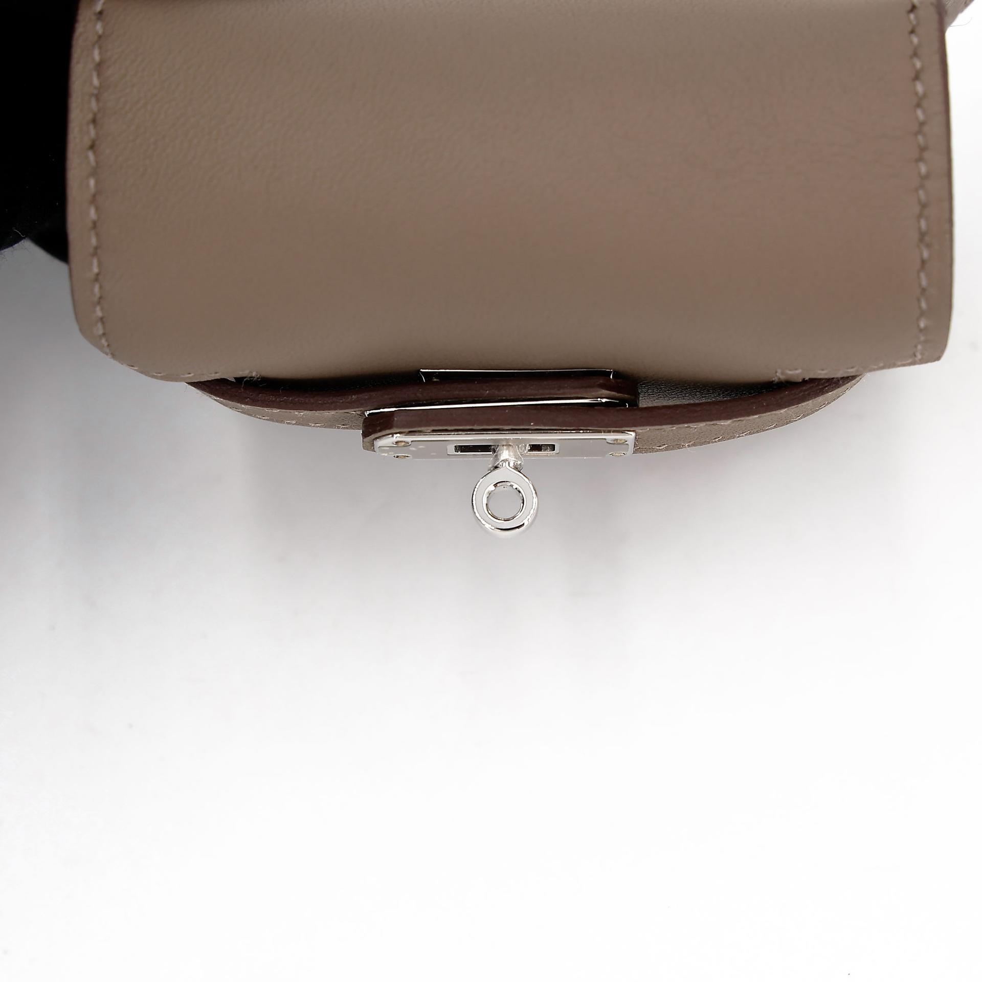 Brand New ( Rank N ) HERMÈS Kelly Moove Etoupe (18) Swift Palladium hardware W (2024) - 24