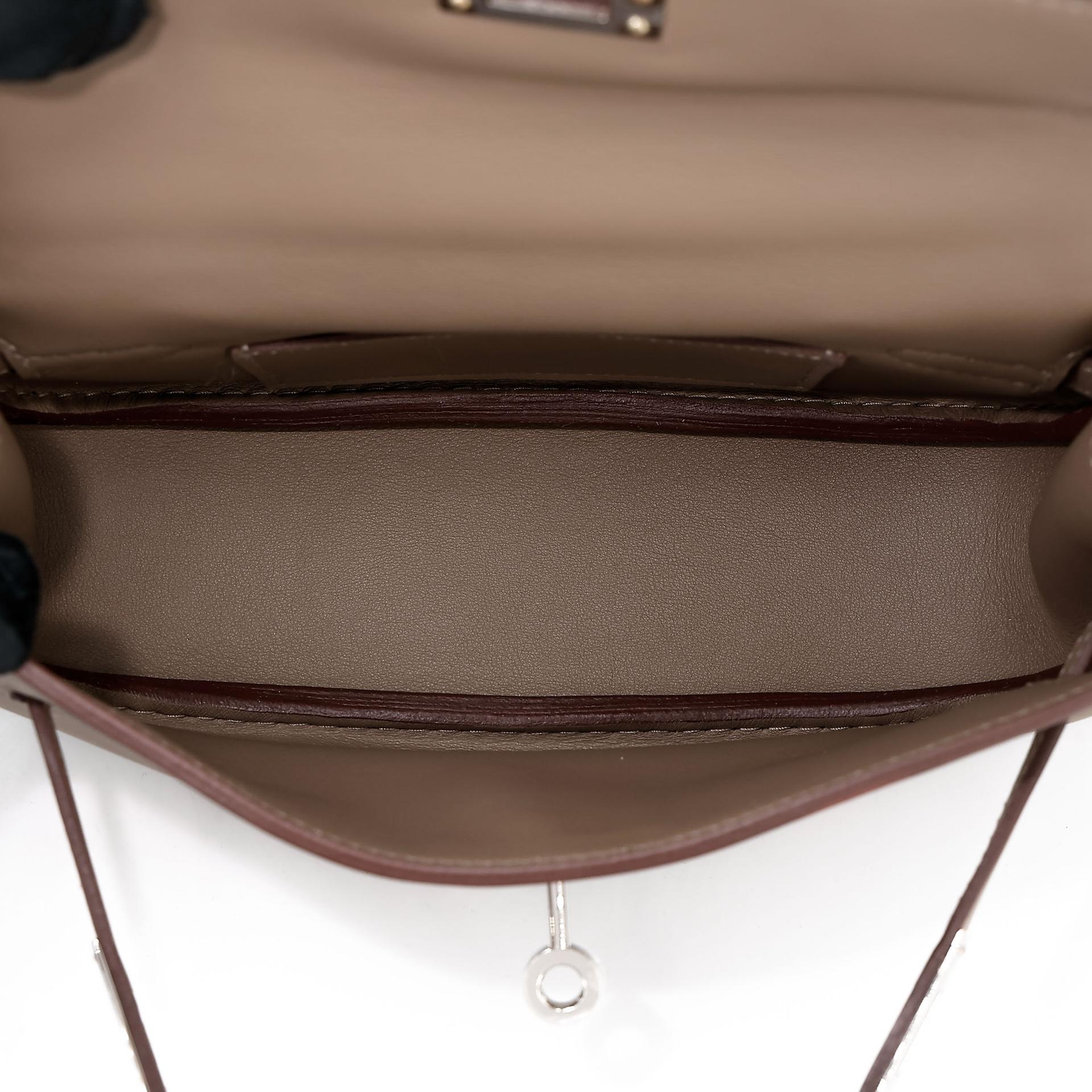 Brand New ( Rank N ) HERMÈS Kelly Moove Etoupe (18) Swift Palladium hardware W (2024) - 18