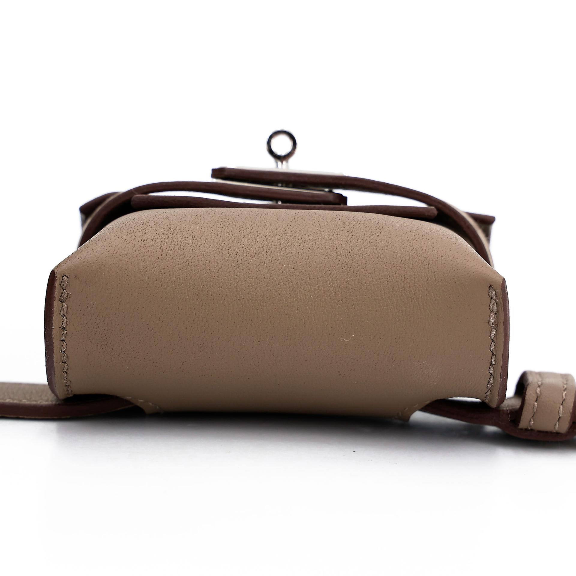 Brand New ( Rank N ) HERMÈS Kelly Moove Etoupe (18) Swift Palladium hardware W (2024) - 22
