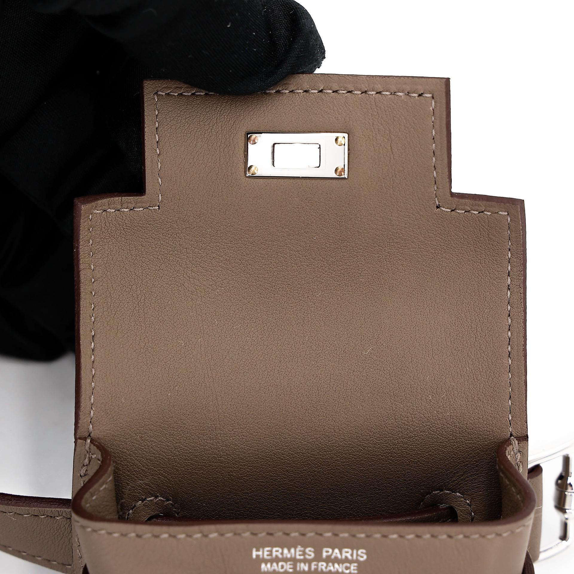 Brand New ( Rank N ) HERMÈS Kelly Moove Etoupe (18) Swift Palladium hardware W (2024) - 26