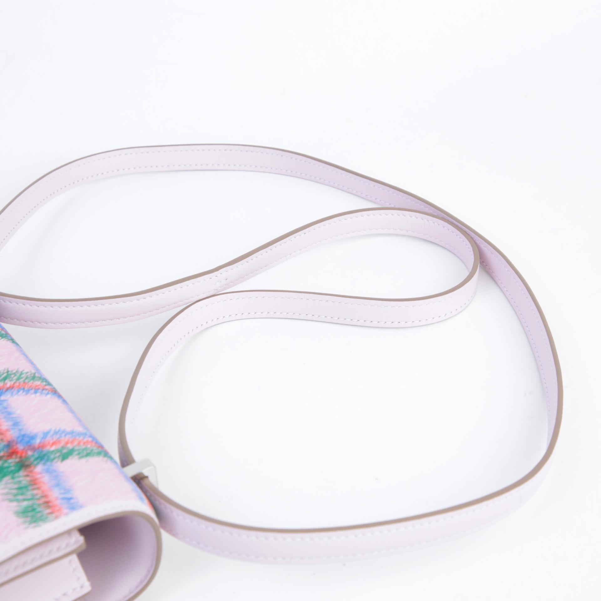 ランク N 新品 HERMÈS エルメス コンスタンス3 ミニ タータン モーヴペール (09) スイフト シルバー金具 K刻印 - 3