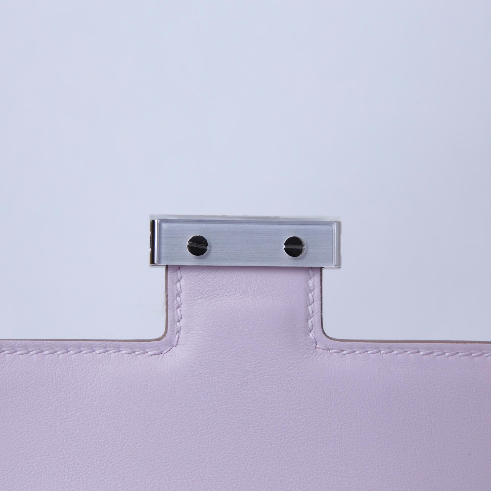 ランク N 新品 HERMÈS エルメス コンスタンス3 ミニ タータン モーヴペール (09) スイフト シルバー金具 K刻印 - 9