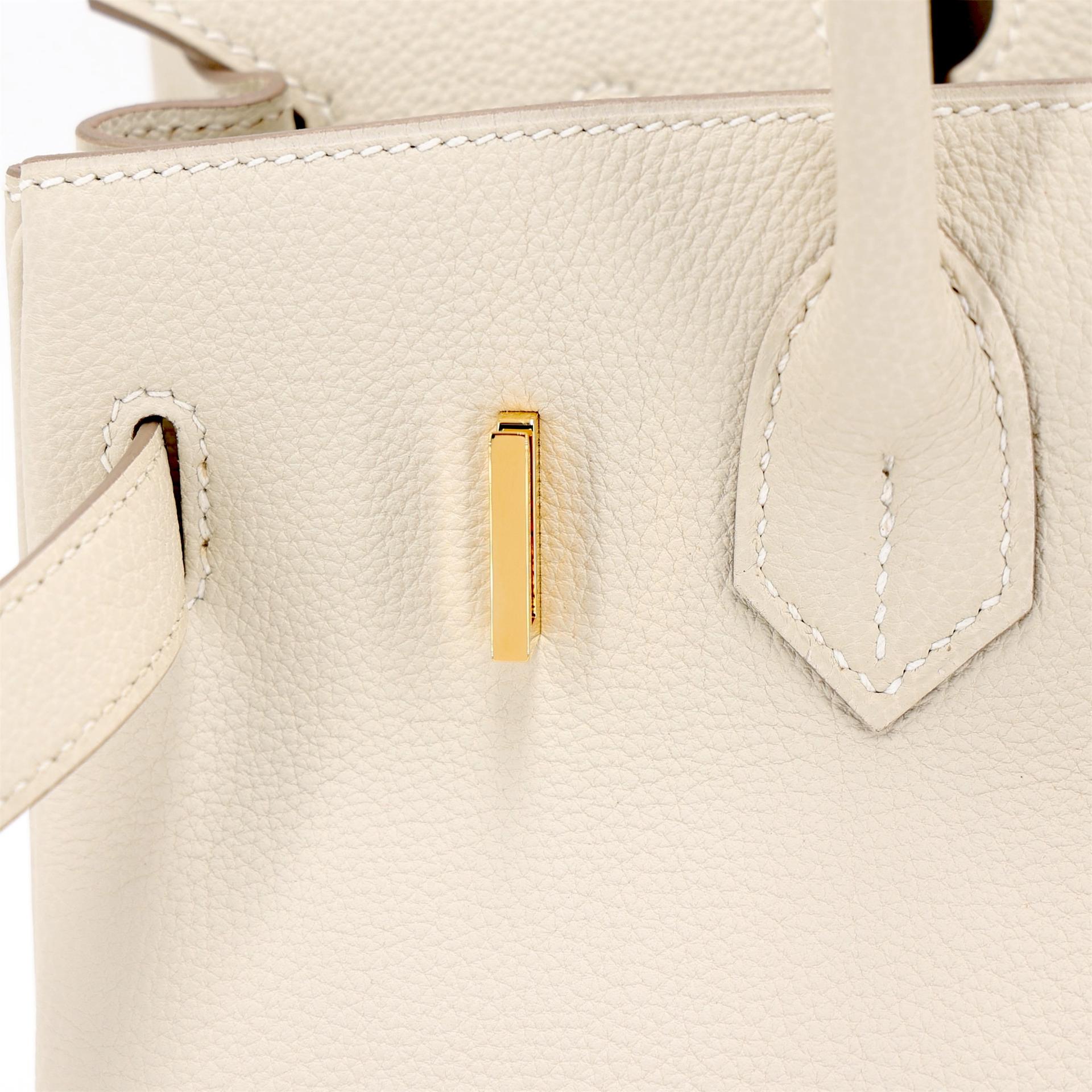 Unused ( Rank NS ) HERMÈS Birkin 30 Craie (10) Togo Gold hardware T (2015) - 11