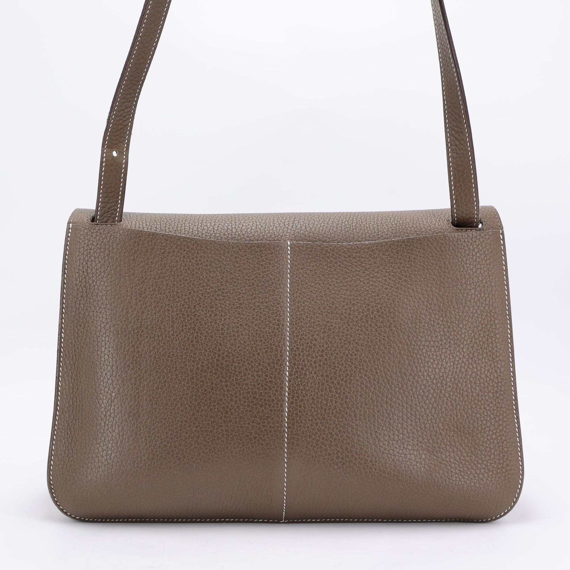 Very Good ( Rank A) HERMÈS Halzan 31 Etoupe (18) Clemence Gold hardware Z (2021) - 2
