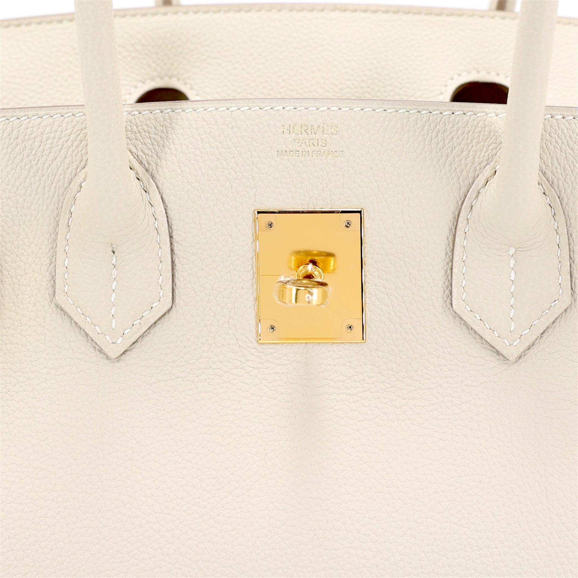 Unused ( Rank NS ) HERMÈS Birkin 30 Craie (10) Togo Gold hardware T (2015) - 10