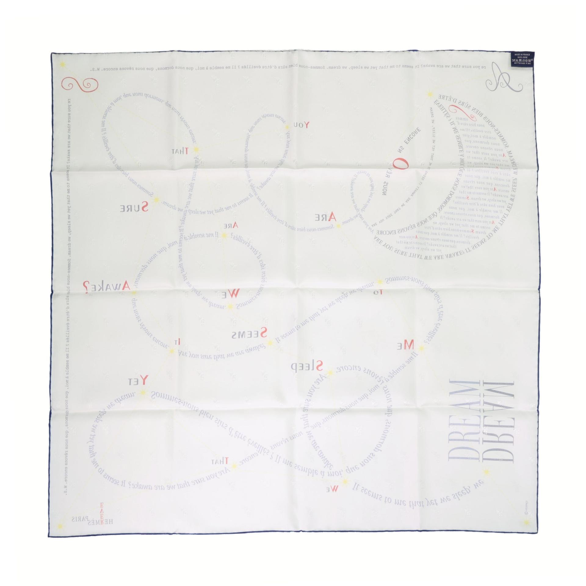 Brand New ( Rank N ) HERMÈS Carre 70 scarf In Pursuit of Dreams White Silk - 2