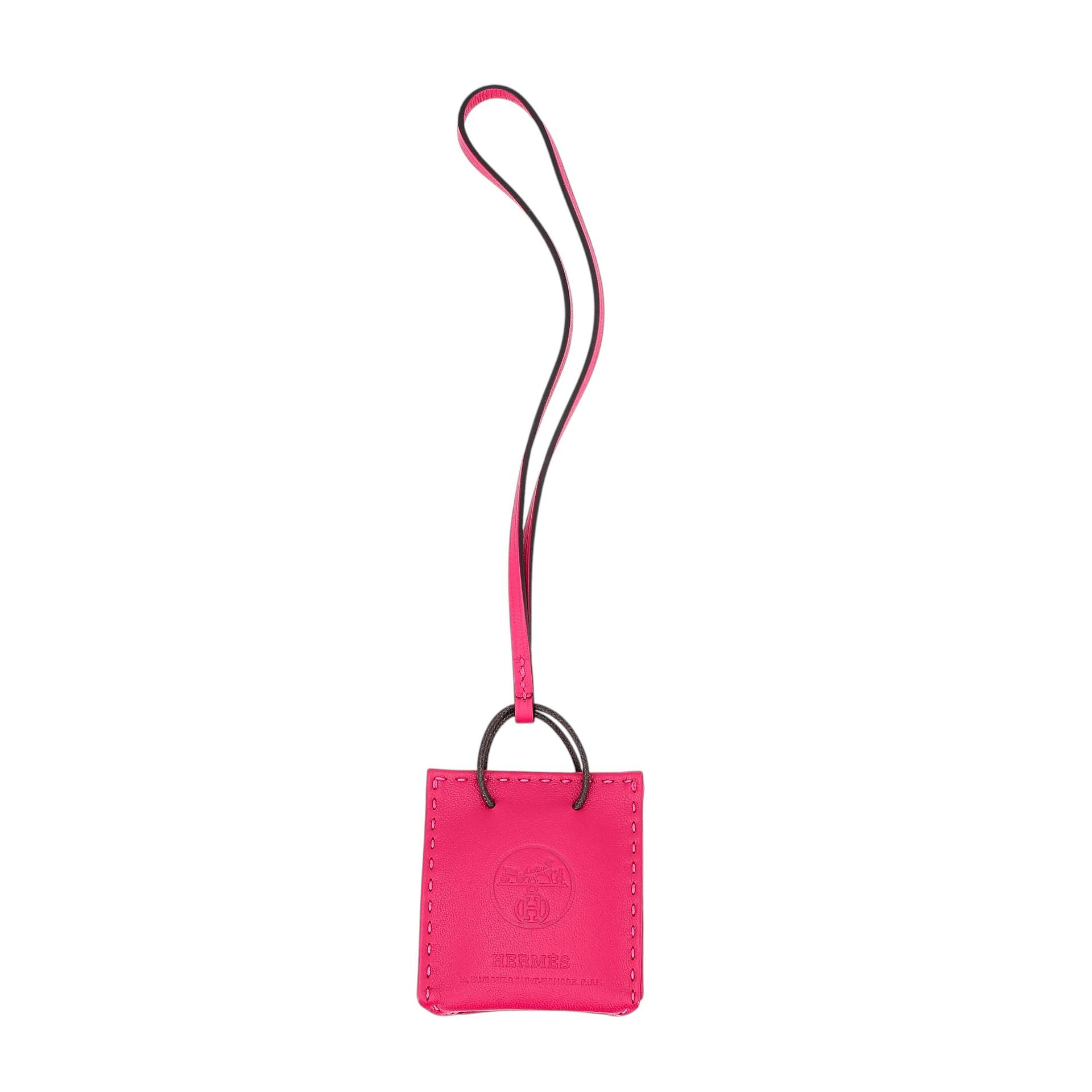 Excellent ( Rank SA ) HERMÈS Sac Orange Bag charm Rose Extreme (I6) Agneau Y (2020) - 1