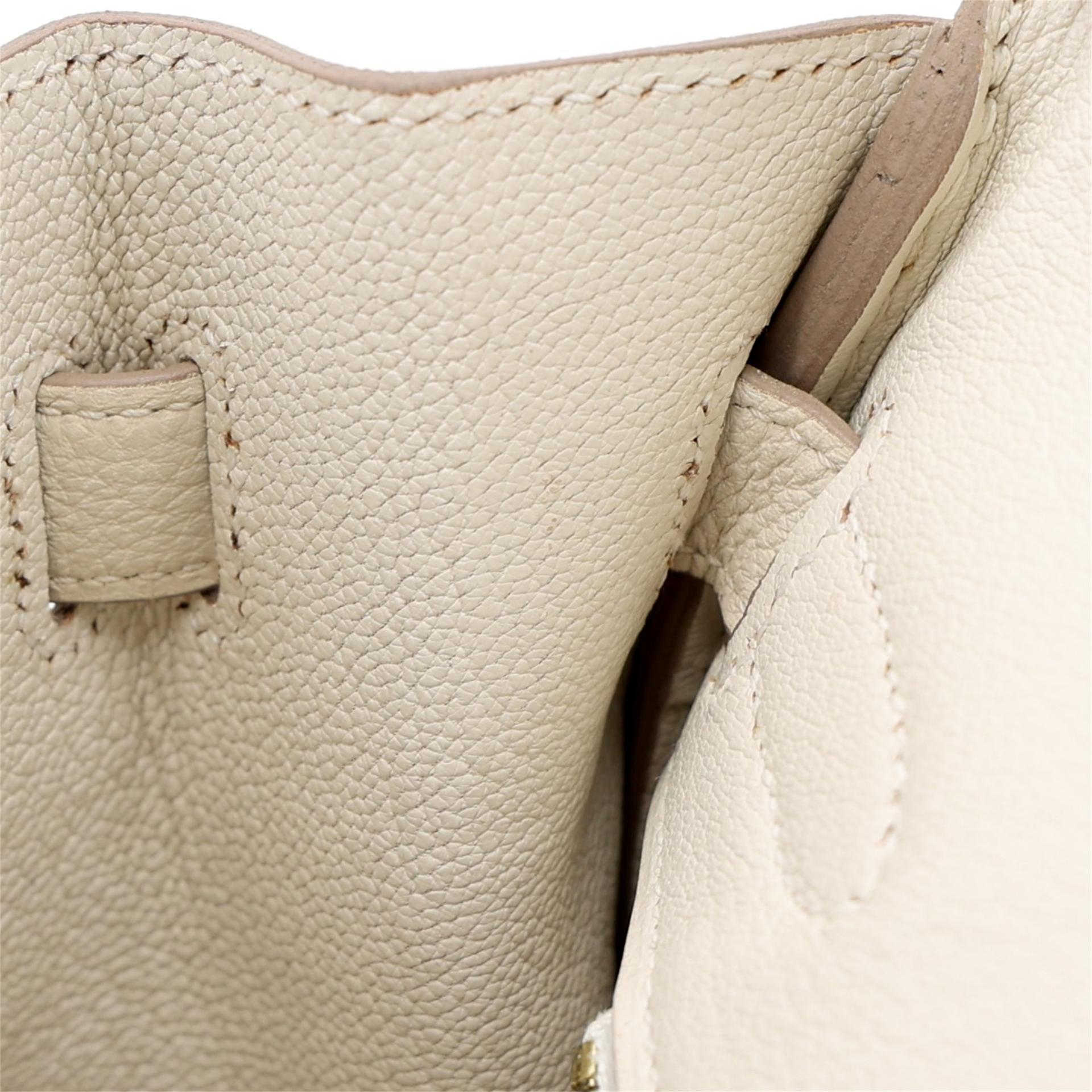 Unused ( Rank NS ) HERMÈS Birkin 30 Craie (10) Togo Gold hardware T (2015) - 16