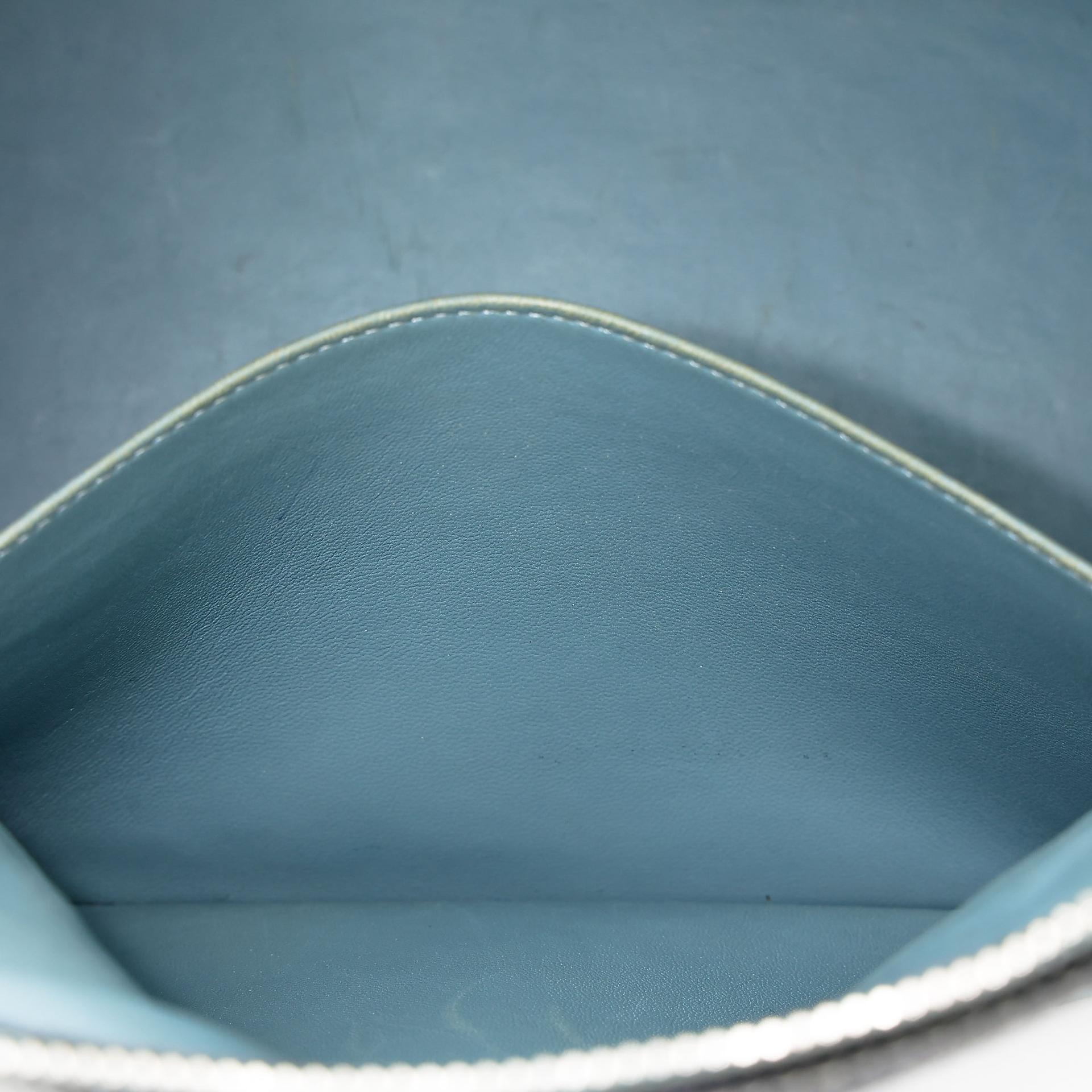 Very Good ( Rank A) HERMÈS Special Order Bolide 35 HSS Ciel (7G) Bleu Indigo (76) Clemence Palladium hardware Square N (2010) - 23