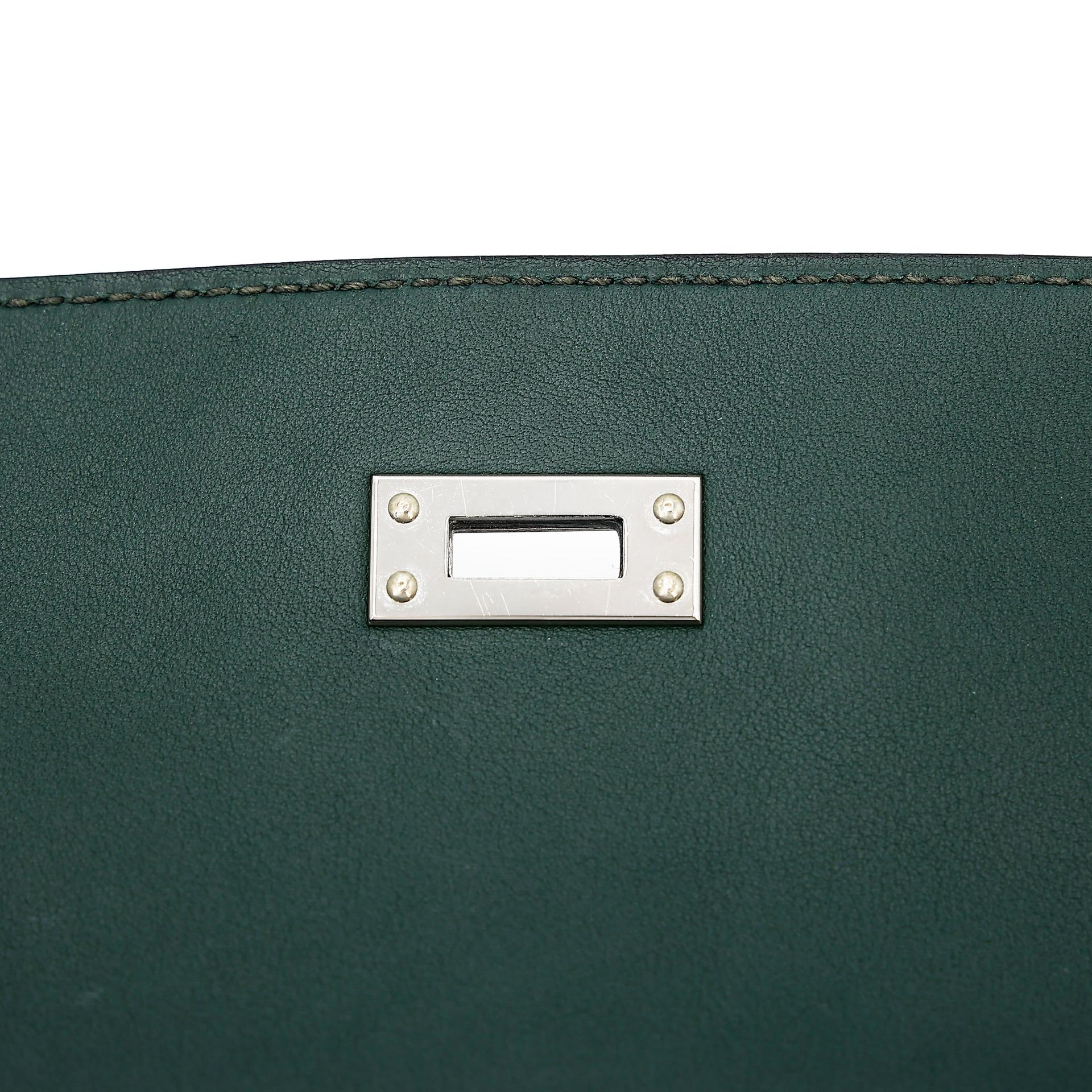 ランク A HERMÈS エルメス ケリーダンス ヴェルソ ヴェールトロピカル (02) ヴェールヴェロン (U1) ジョナサン シルバー金具 U刻印 - 13
