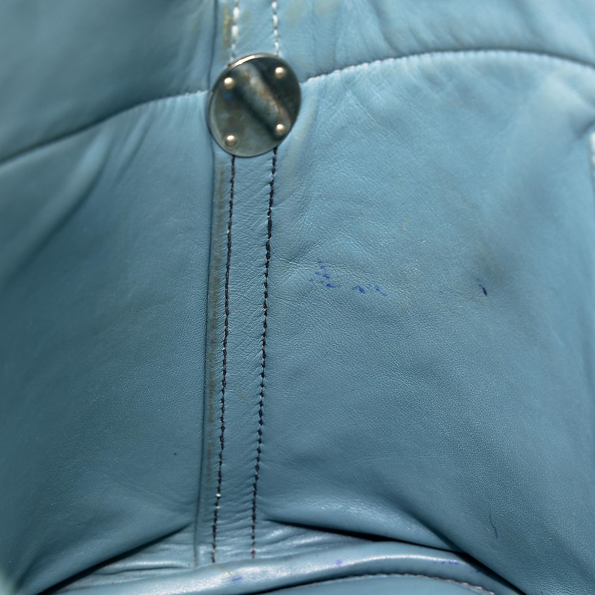 Very Good ( Rank A) HERMÈS Special Order Bolide 35 HSS Ciel (7G) Bleu Indigo (76) Clemence Palladium hardware Square N (2010) - 26