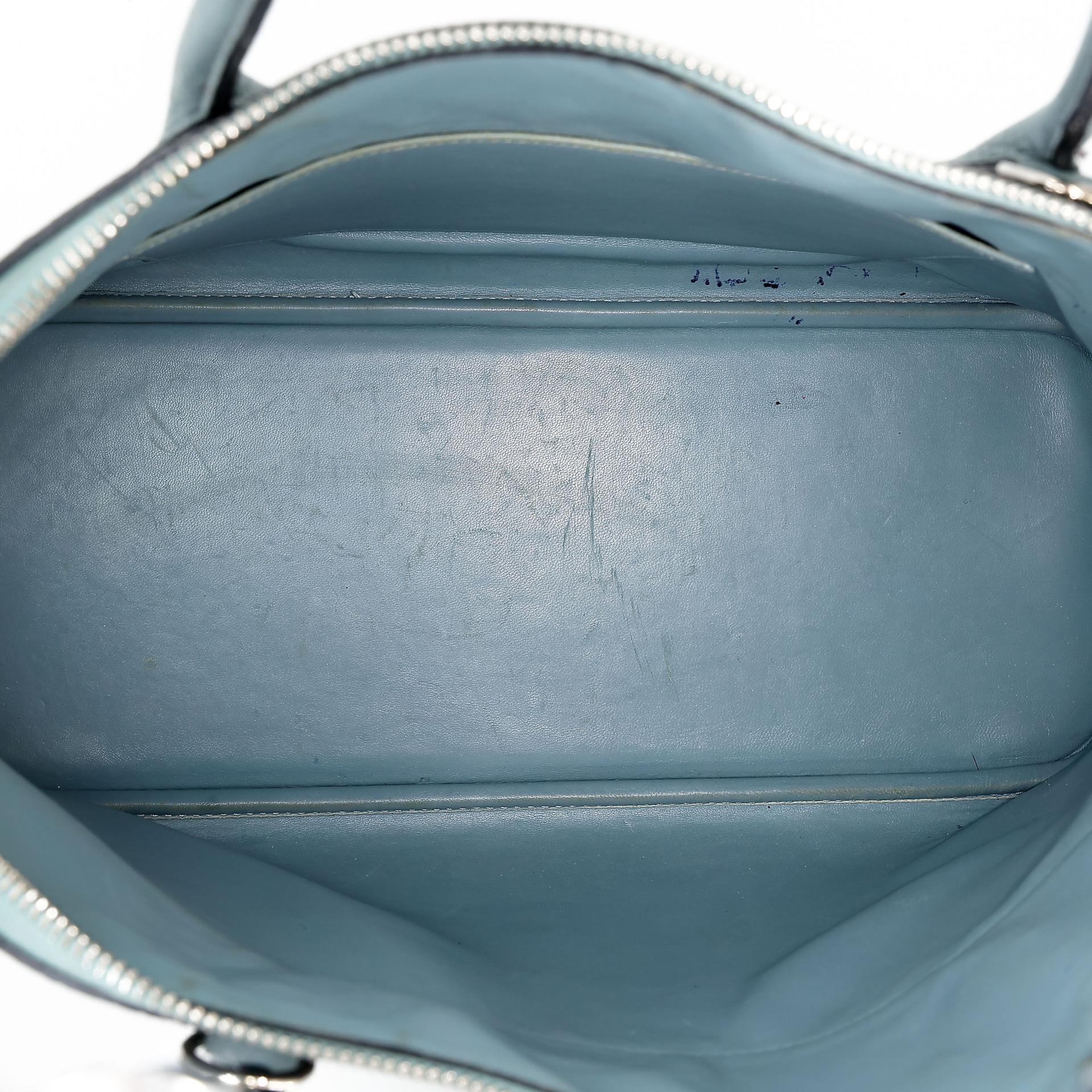 Very Good ( Rank A) HERMÈS Special Order Bolide 35 HSS Ciel (7G) Bleu Indigo (76) Clemence Palladium hardware Square N (2010) - 29
