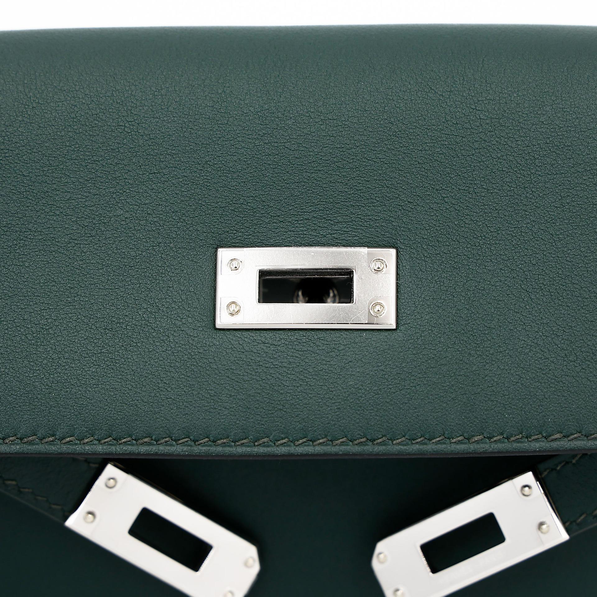 ランク A HERMÈS エルメス ケリーダンス ヴェルソ ヴェールトロピカル (02) ヴェールヴェロン (U1) ジョナサン シルバー金具 U刻印 - 12