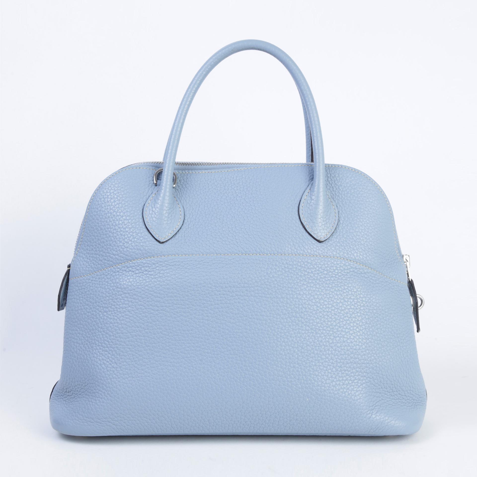ランク A HERMÈS エルメス ボリード31 ブルーラン (J7) トリヨン シルバー金具 □Q刻印 - 2
