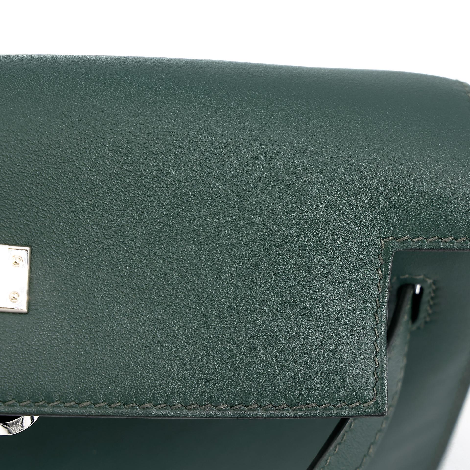 ランク A HERMÈS エルメス ケリーダンス ヴェルソ ヴェールトロピカル (02) ヴェールヴェロン (U1) ジョナサン シルバー金具 U刻印 - 9