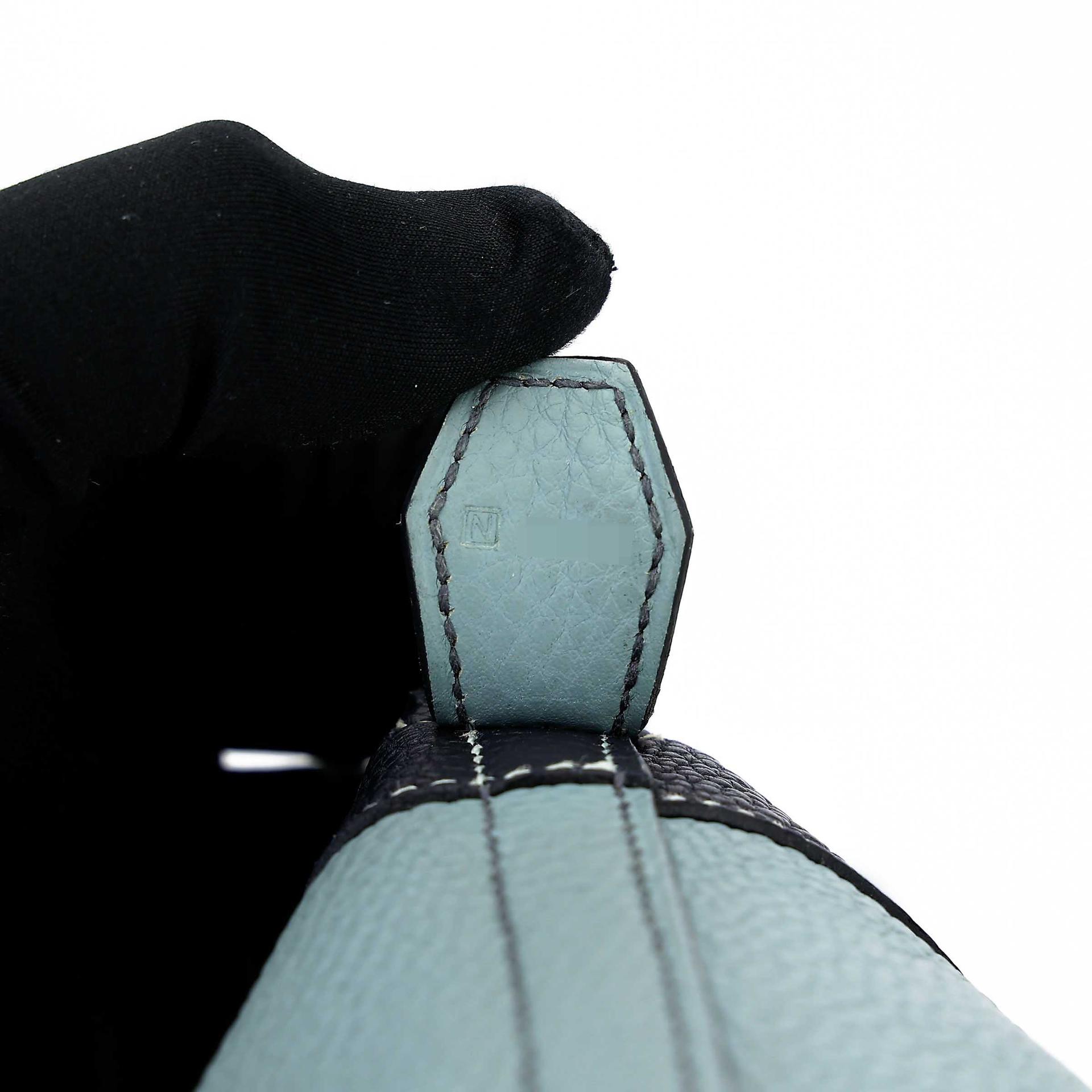 Very Good ( Rank A) HERMÈS Special Order Bolide 35 HSS Ciel (7G) Bleu Indigo (76) Clemence Palladium hardware Square N (2010) - 13