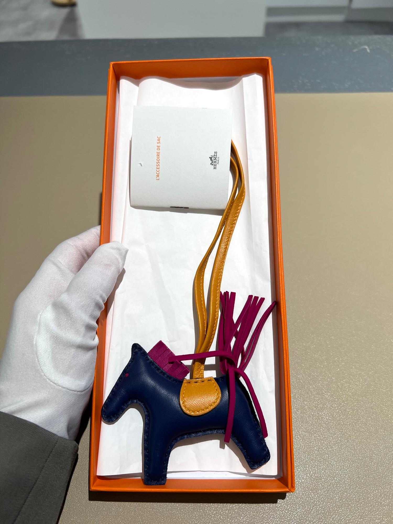 ランク SA HERMÈS エルメス ロデオPM ブルーサフィール (73) ローズパープル (L3) ナチュラルサブレ (21) アニョーミロ C刻印 - 7