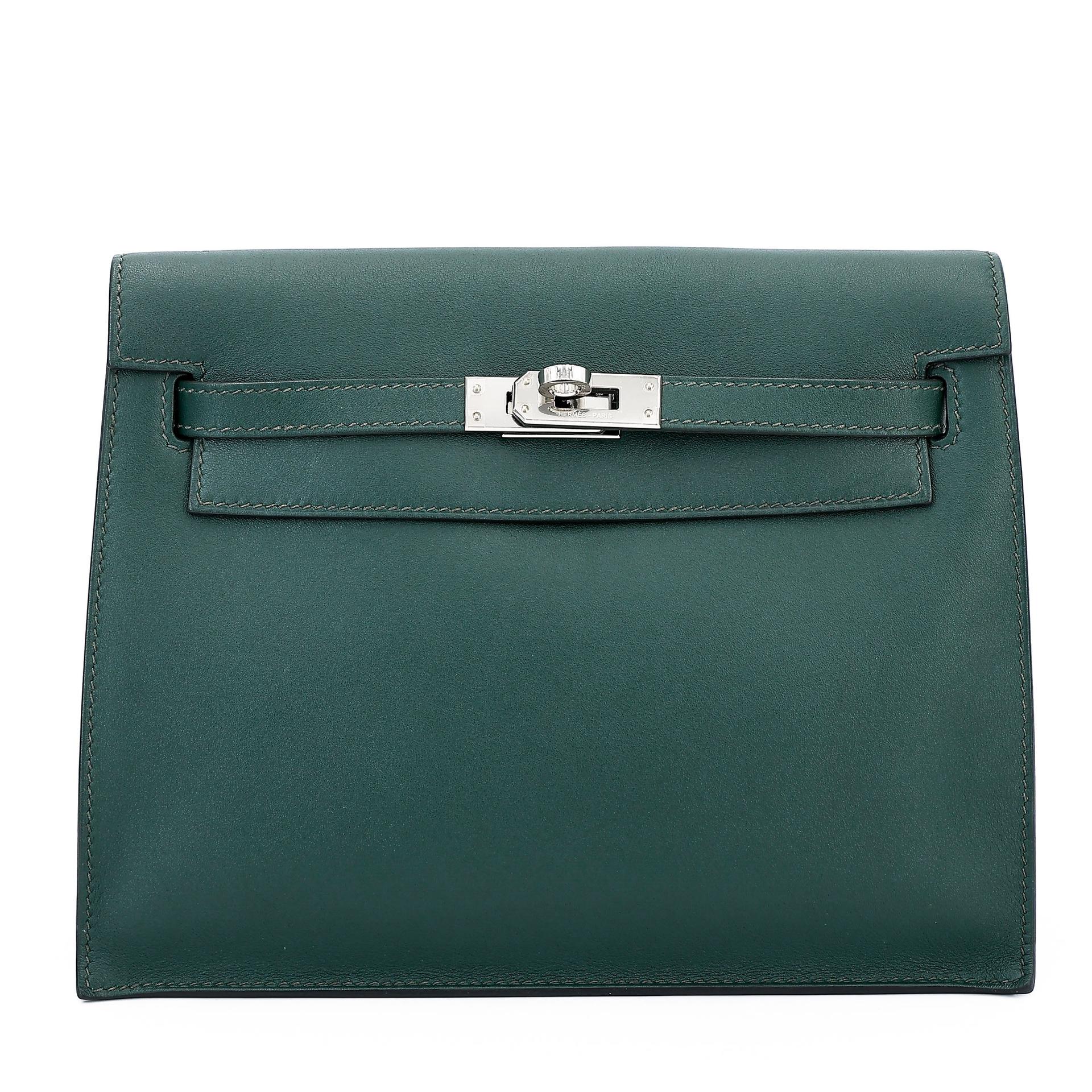 ランク A HERMÈS エルメス ケリーダンス ヴェルソ ヴェールトロピカル (02) ヴェールヴェロン (U1) ジョナサン シルバー金具 U刻印 - 1