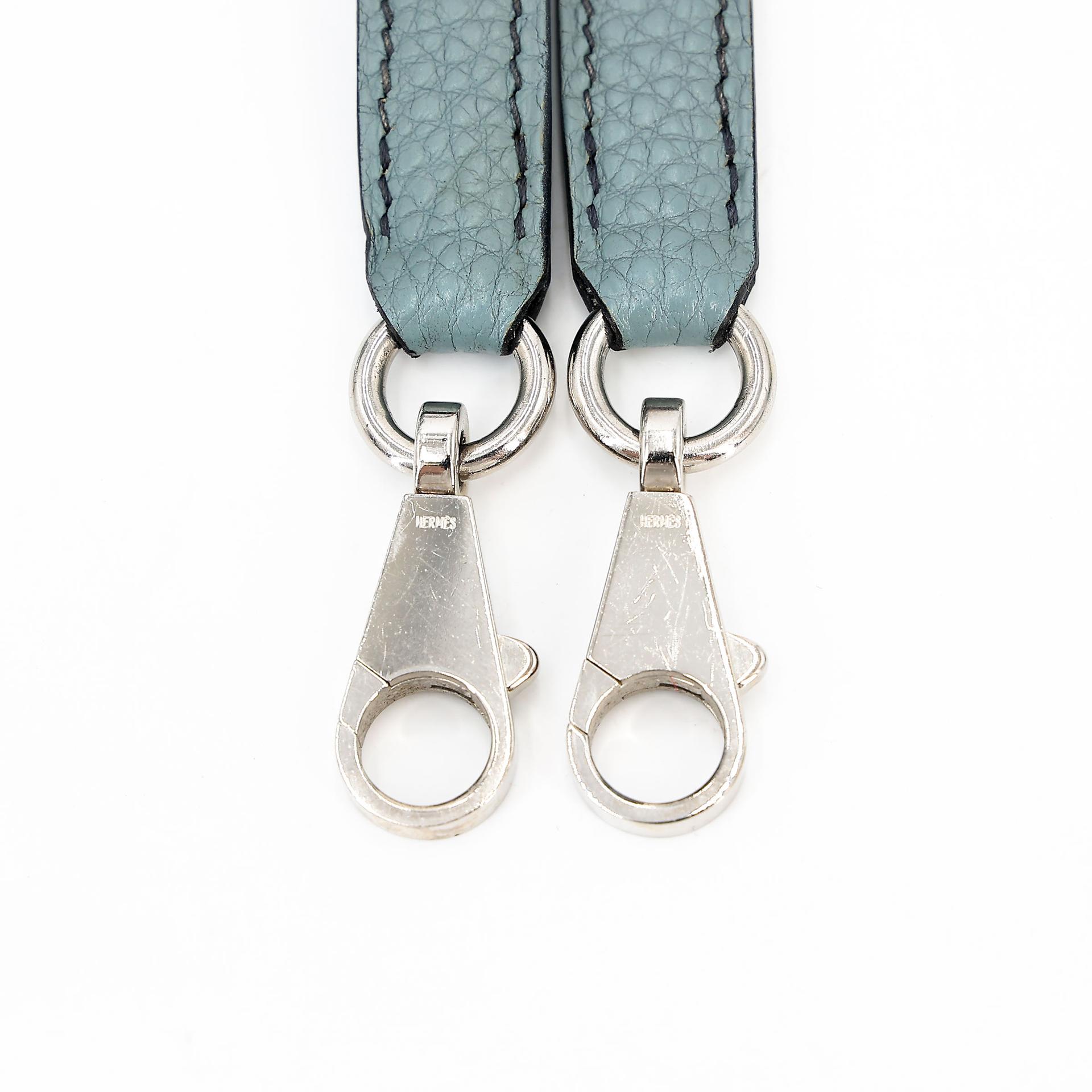 Very Good ( Rank A) HERMÈS Special Order Bolide 35 HSS Ciel (7G) Bleu Indigo (76) Clemence Palladium hardware Square N (2010) - 37