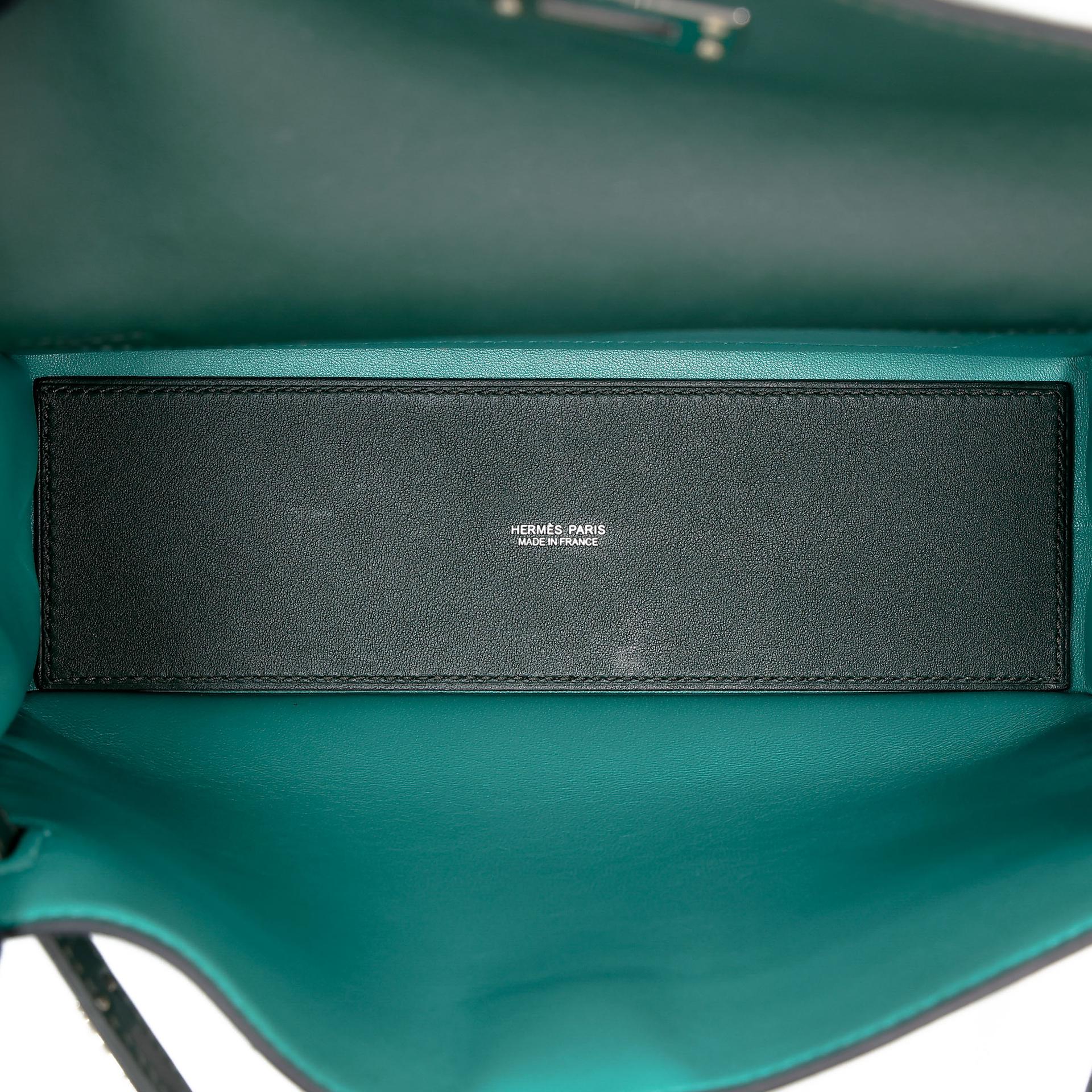 ランク A HERMÈS エルメス ケリーダンス ヴェルソ ヴェールトロピカル (02) ヴェールヴェロン (U1) ジョナサン シルバー金具 U刻印 - 20